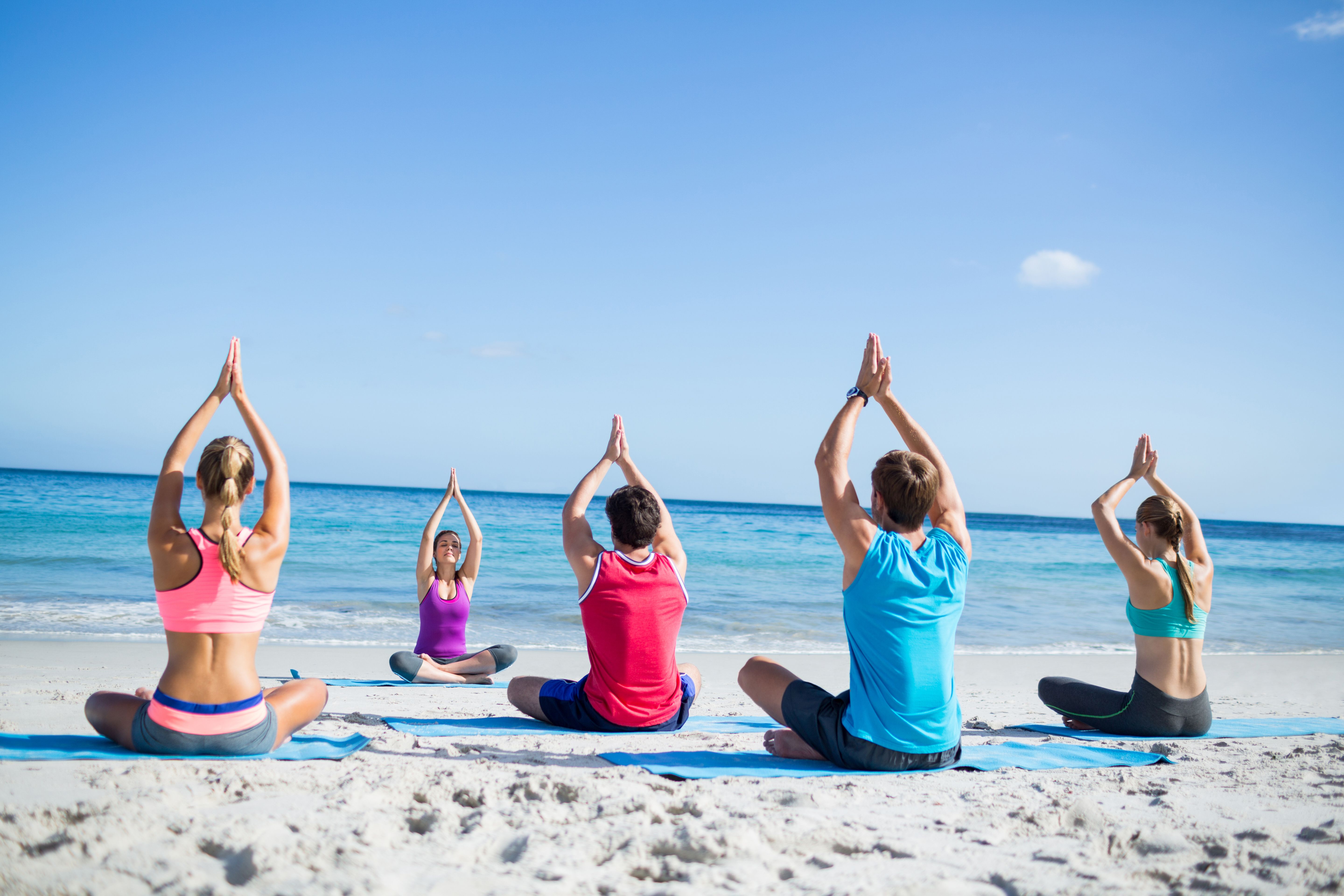 summer yoga beach
