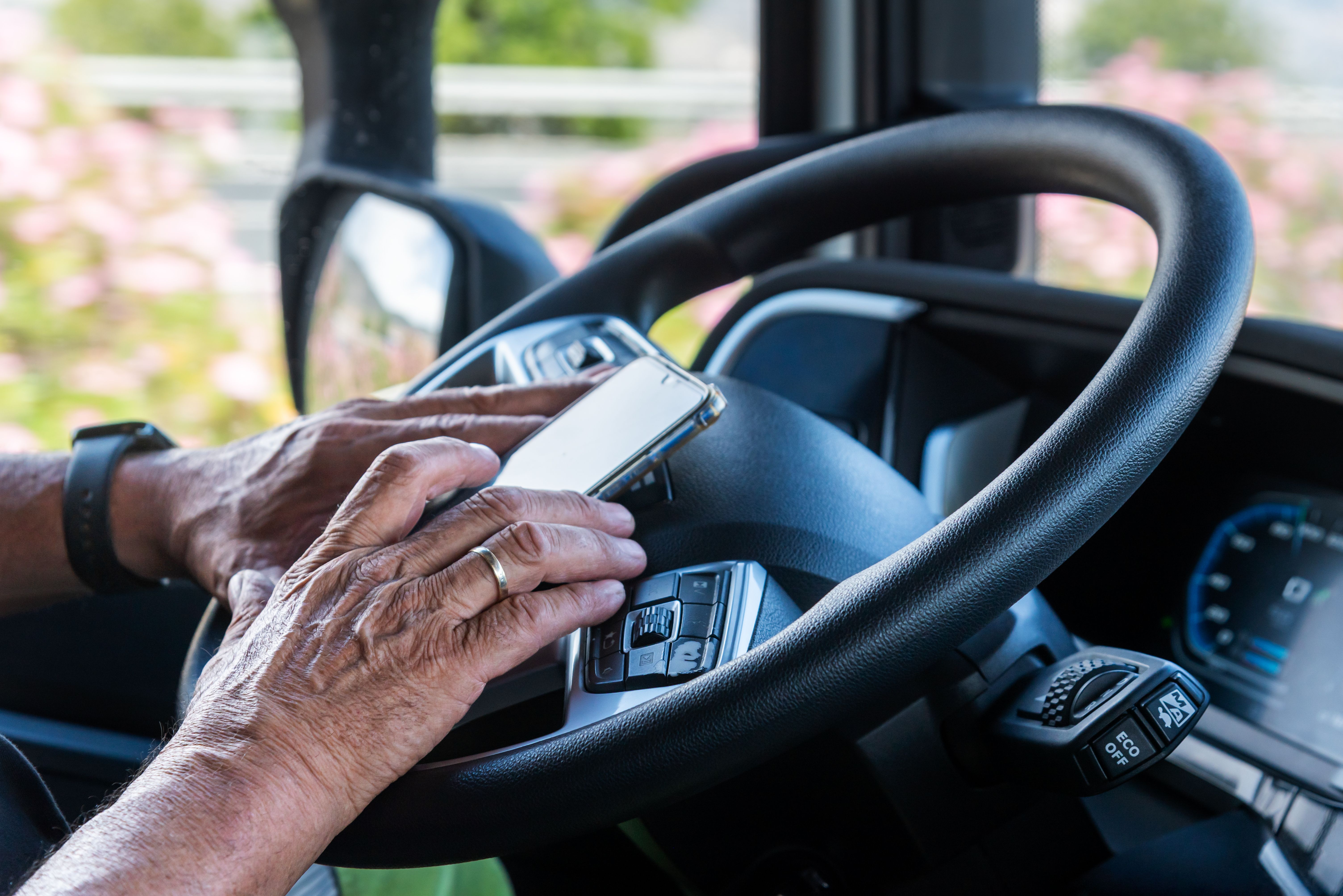 truck driver resting