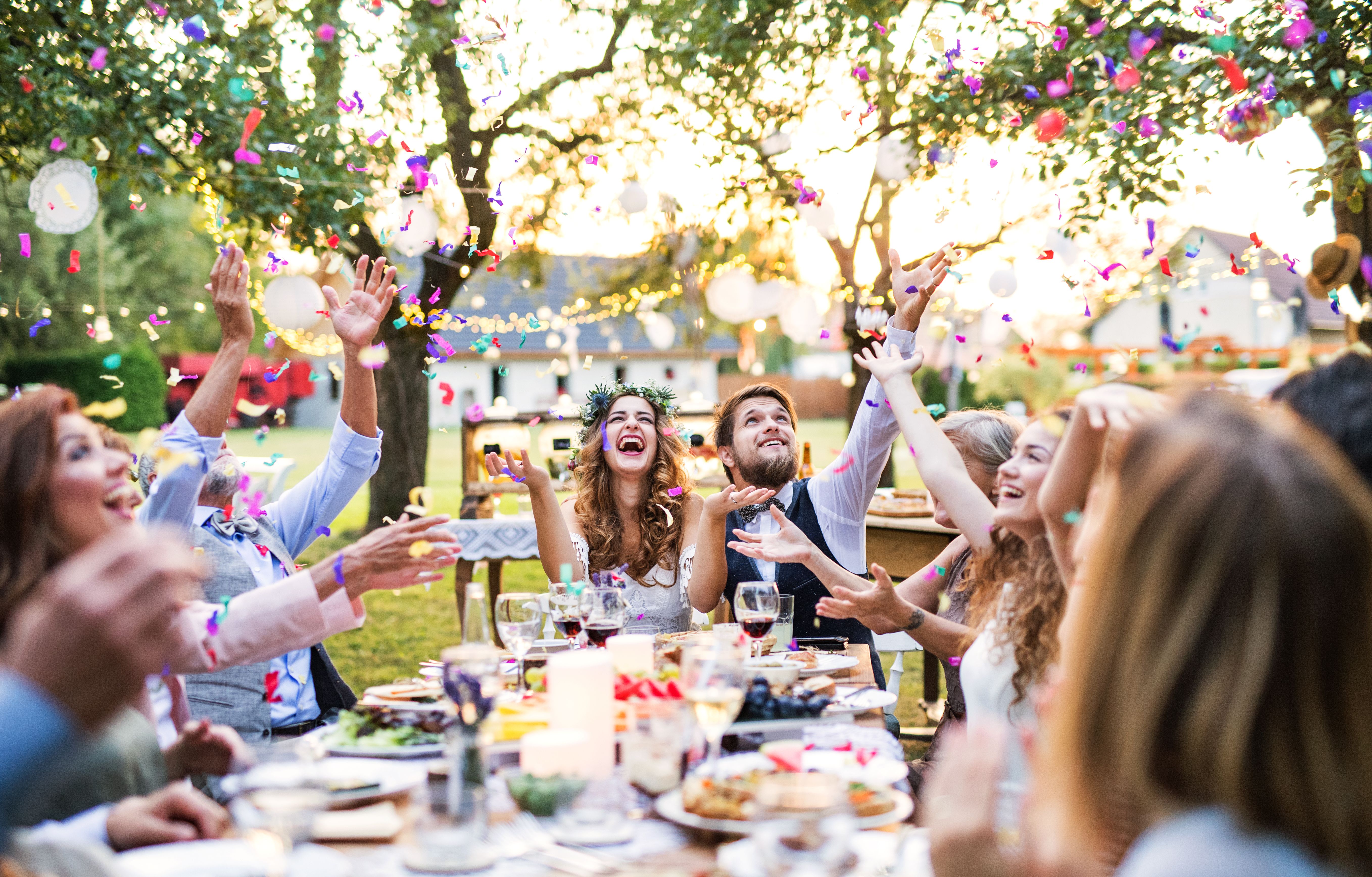 summer wedding reception