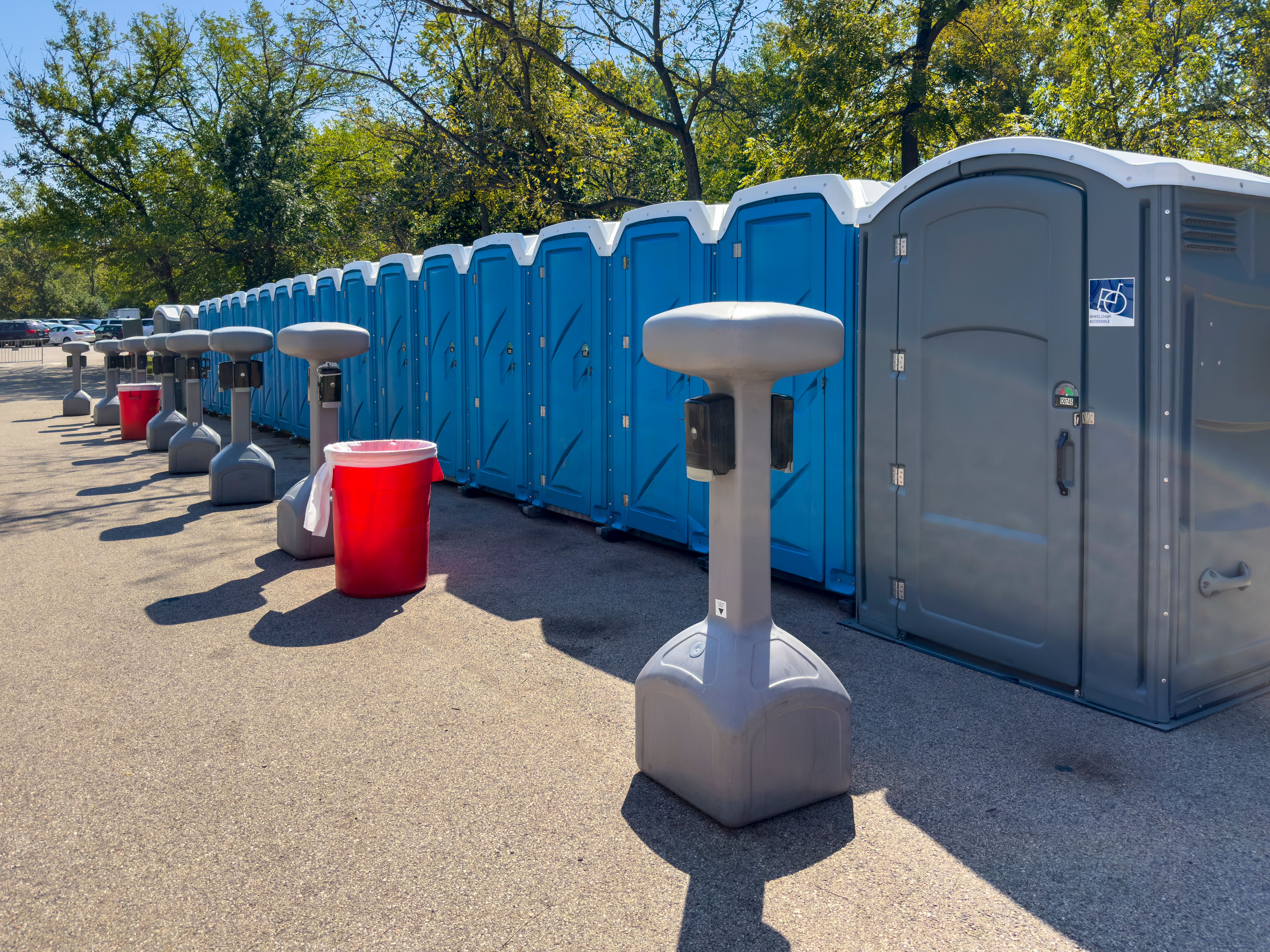 temporary bathroom setup