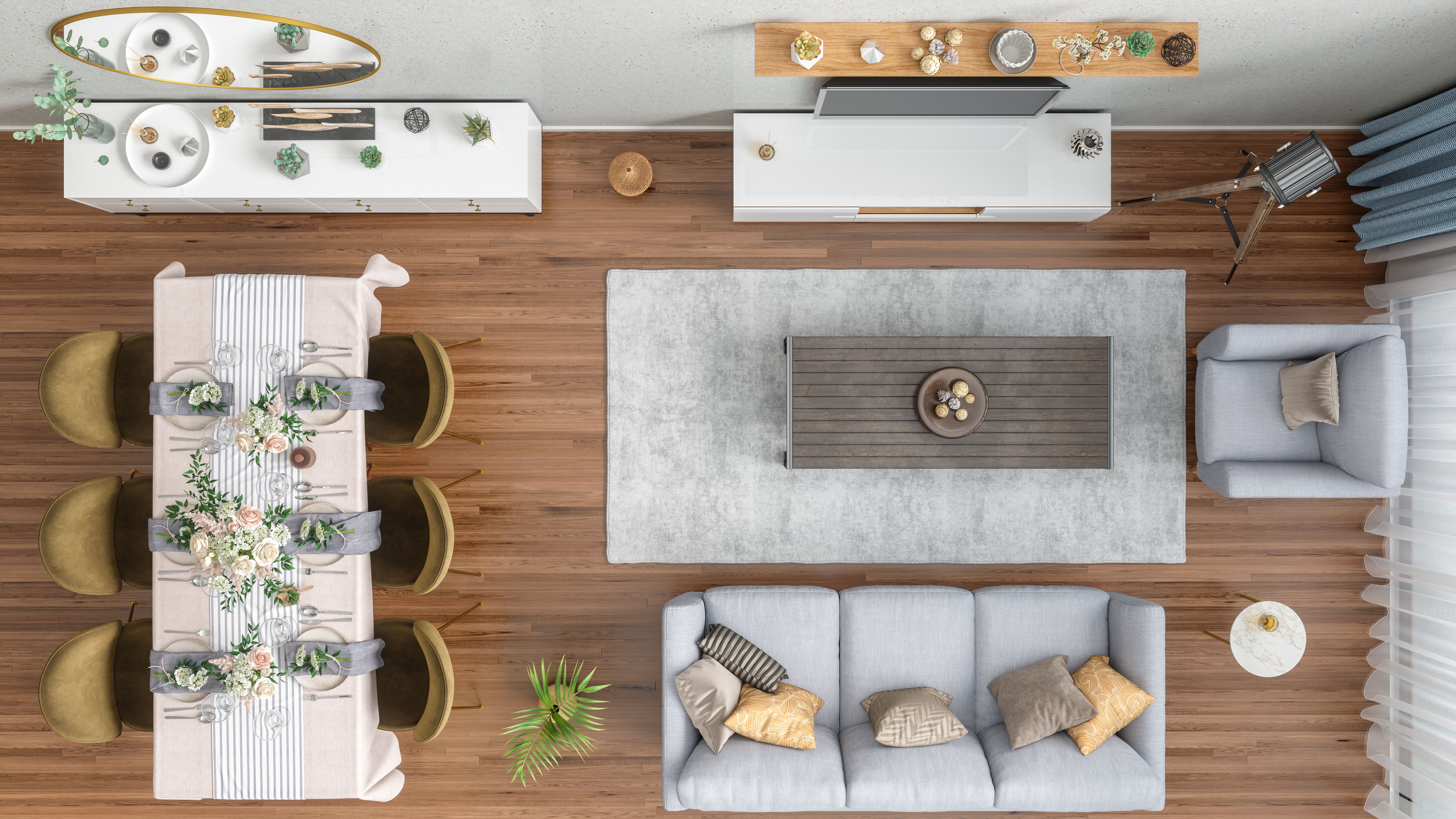 modern furniture layout