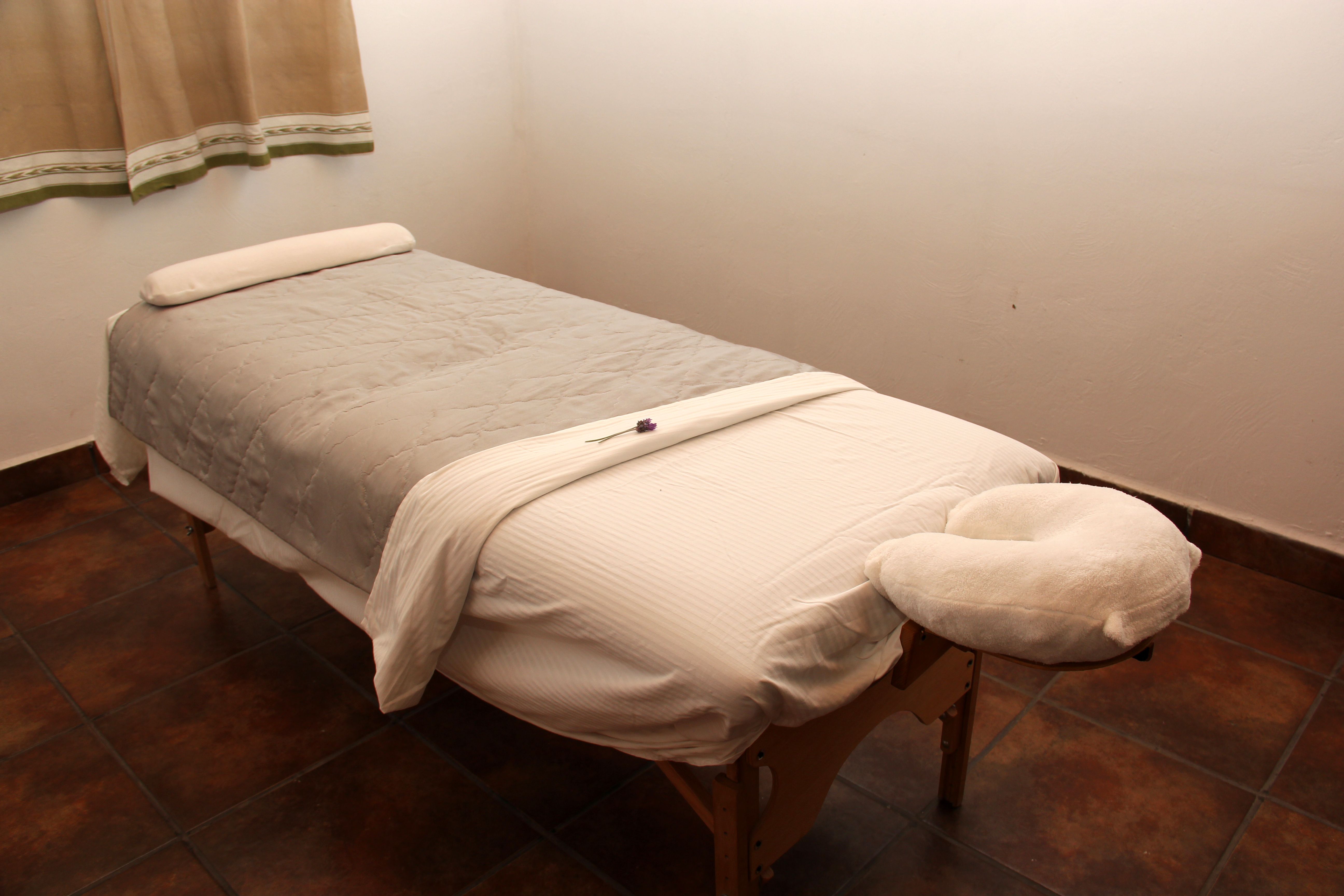 spa decoration, massage bed relaxing, reductive and therapeutic
