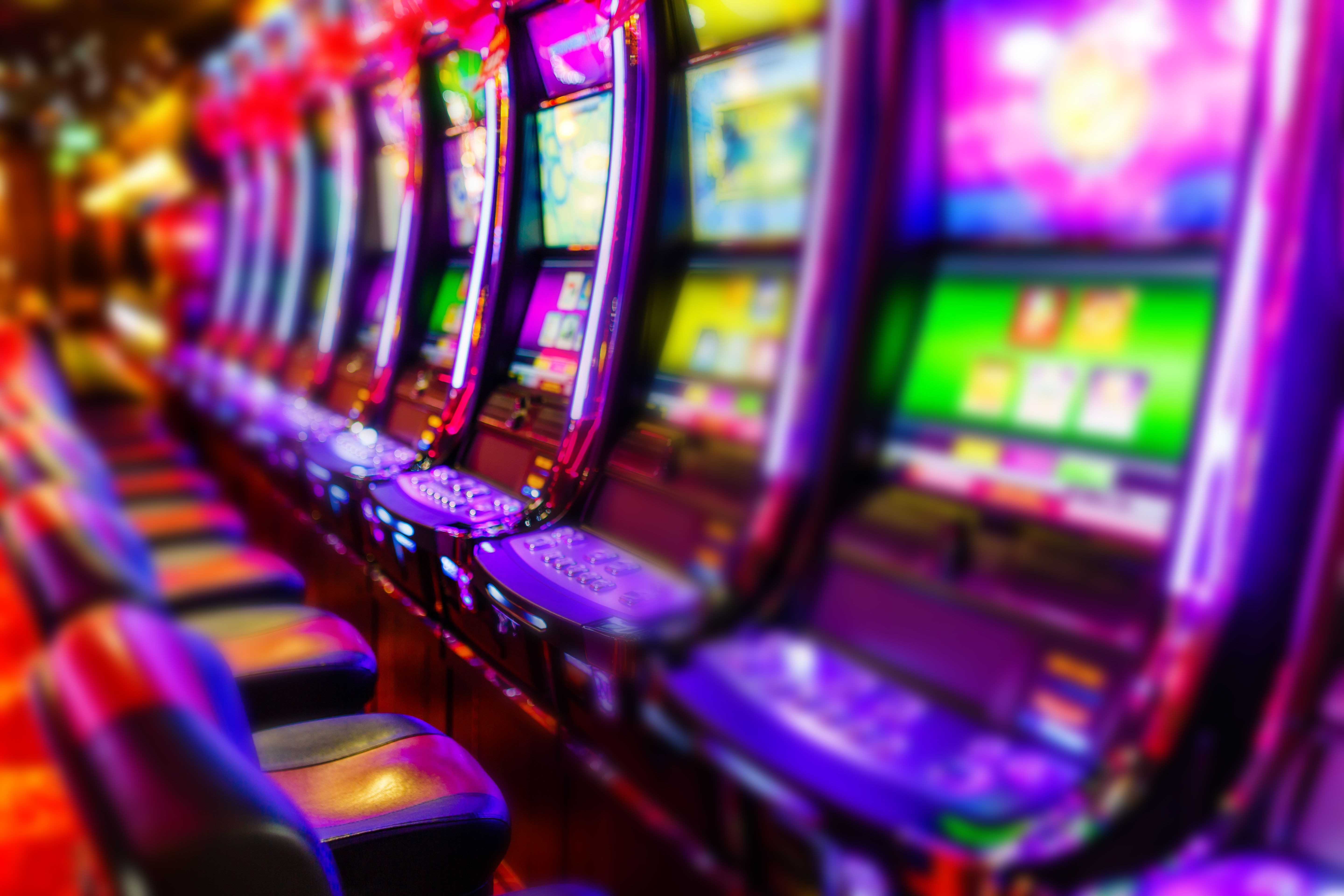 Slot machines in casino