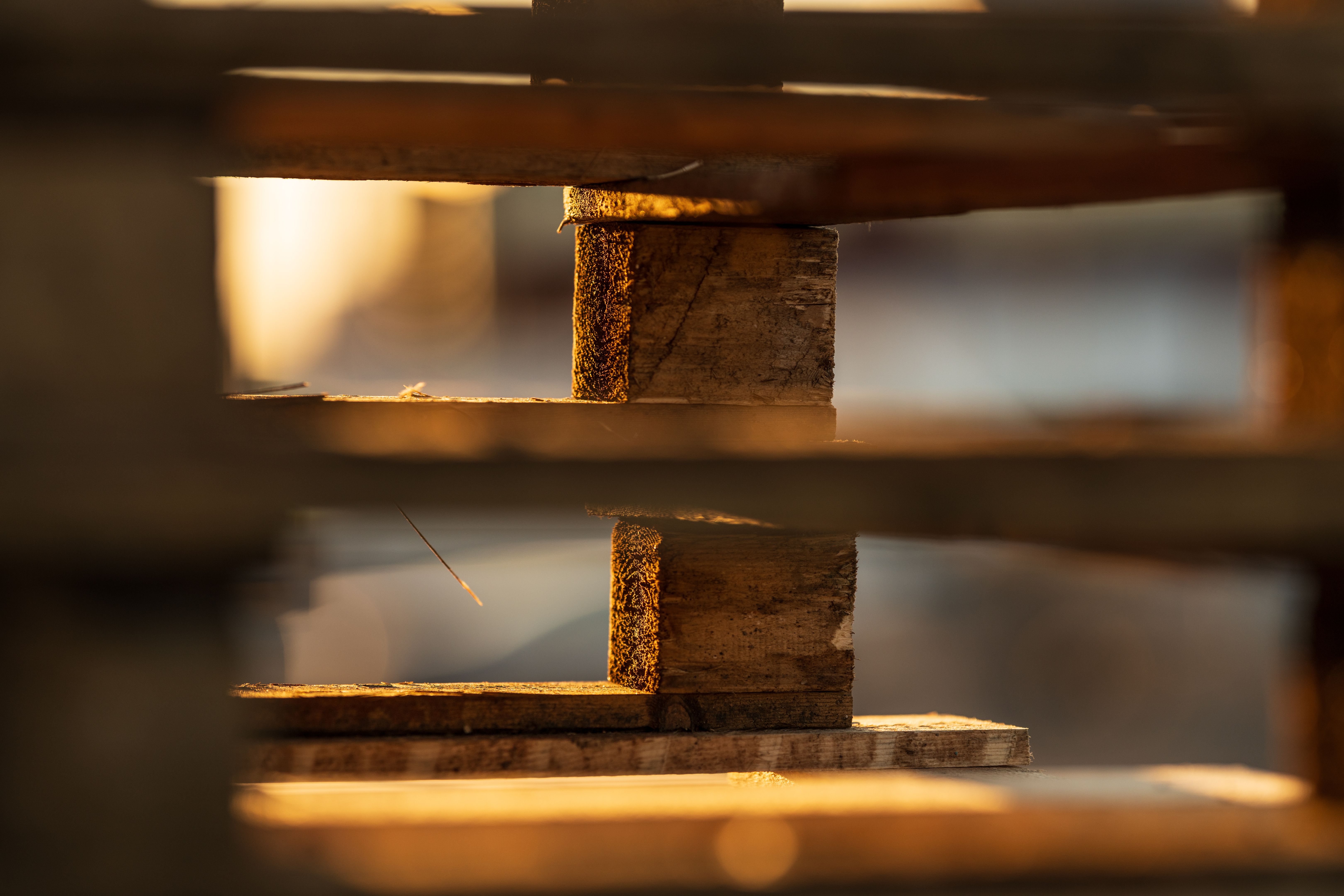 wooden pallets storage