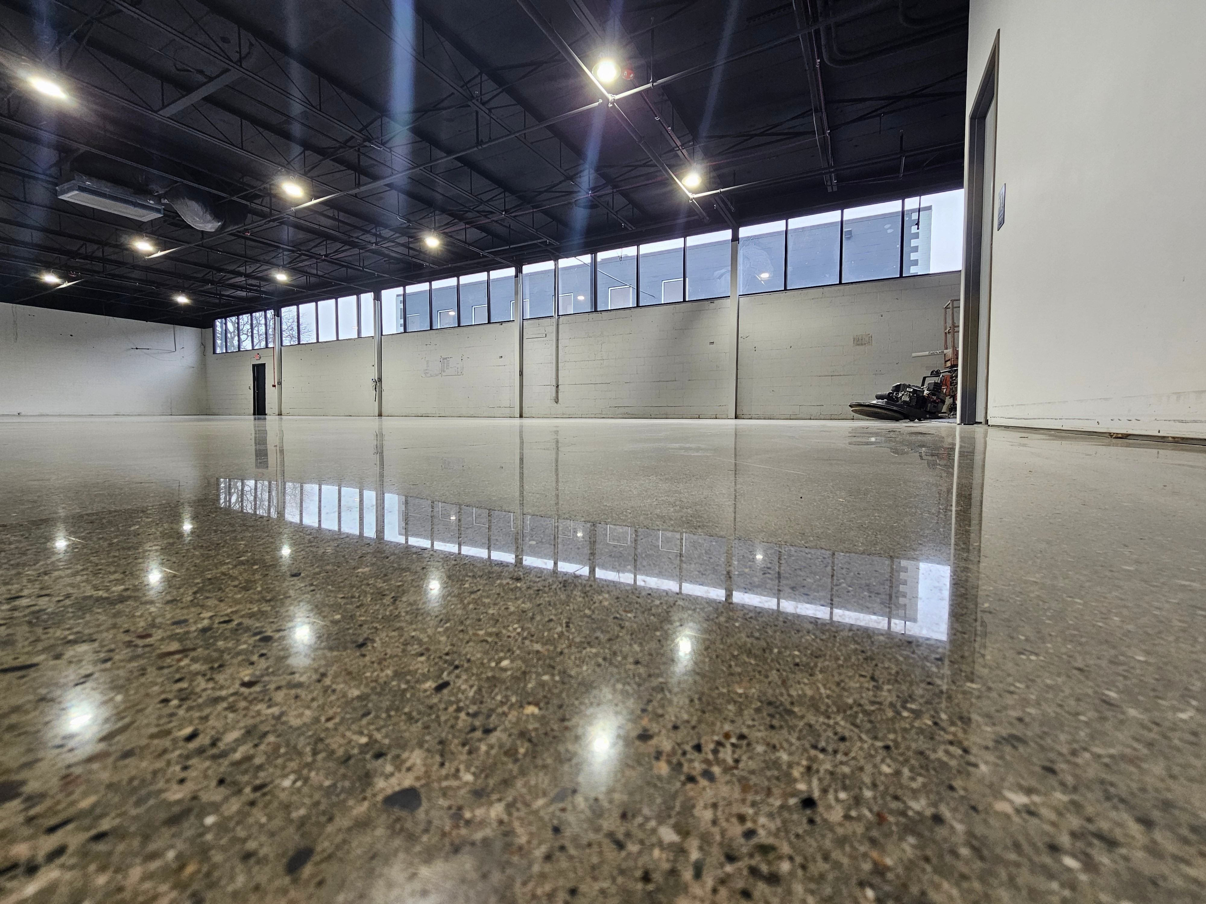 Polished concrete floor