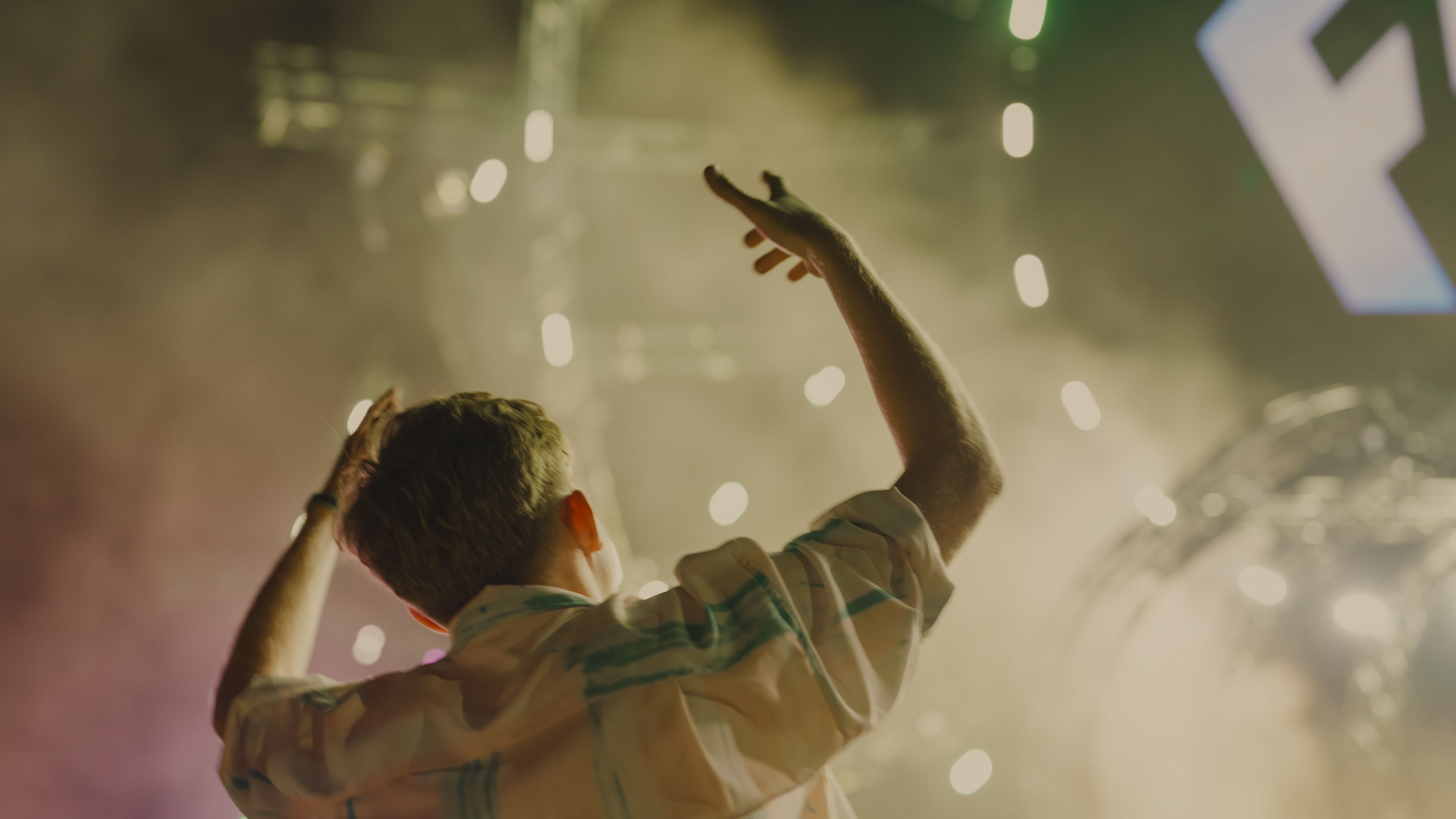 DJ interacting with crowd