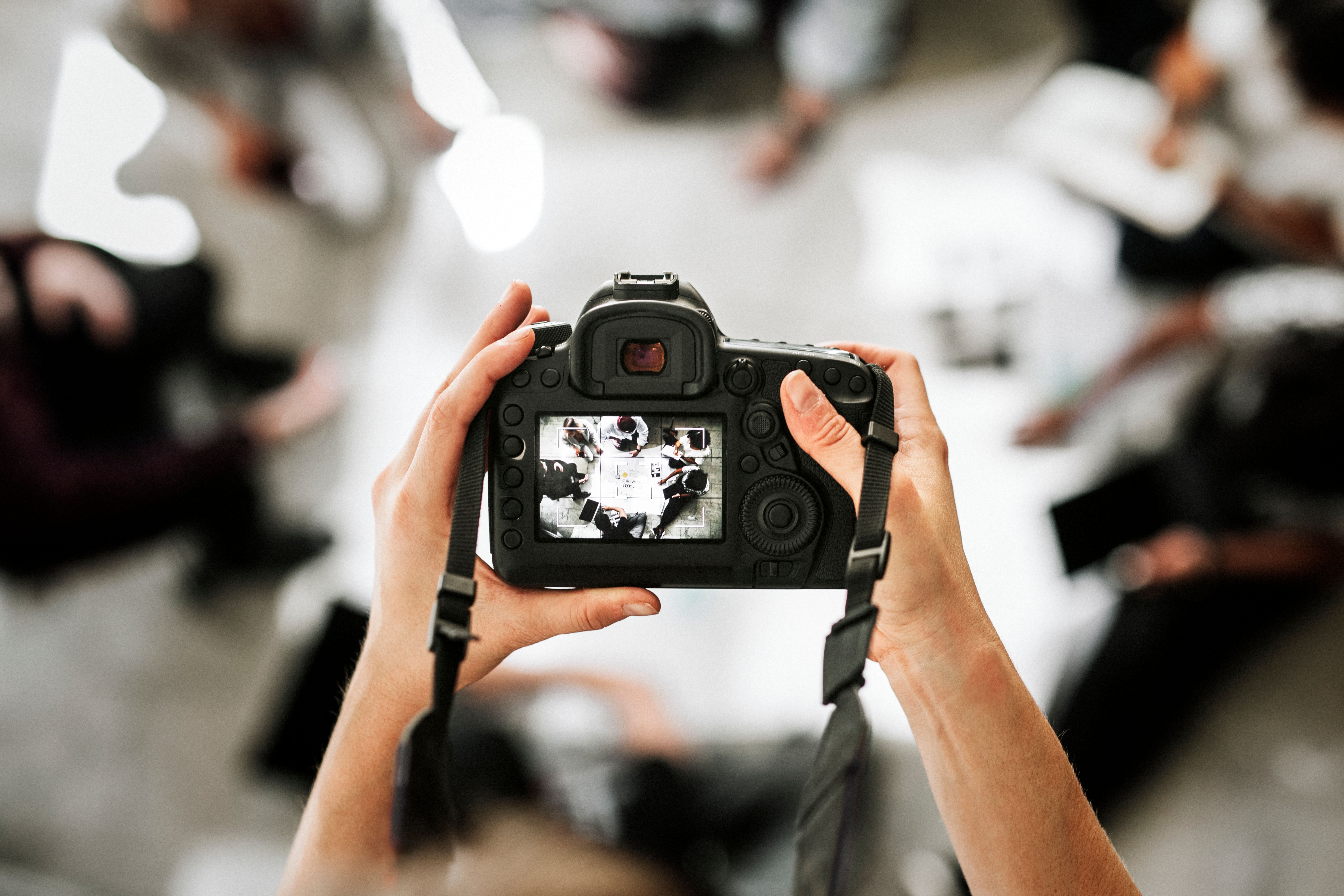 Photographer capturing an image