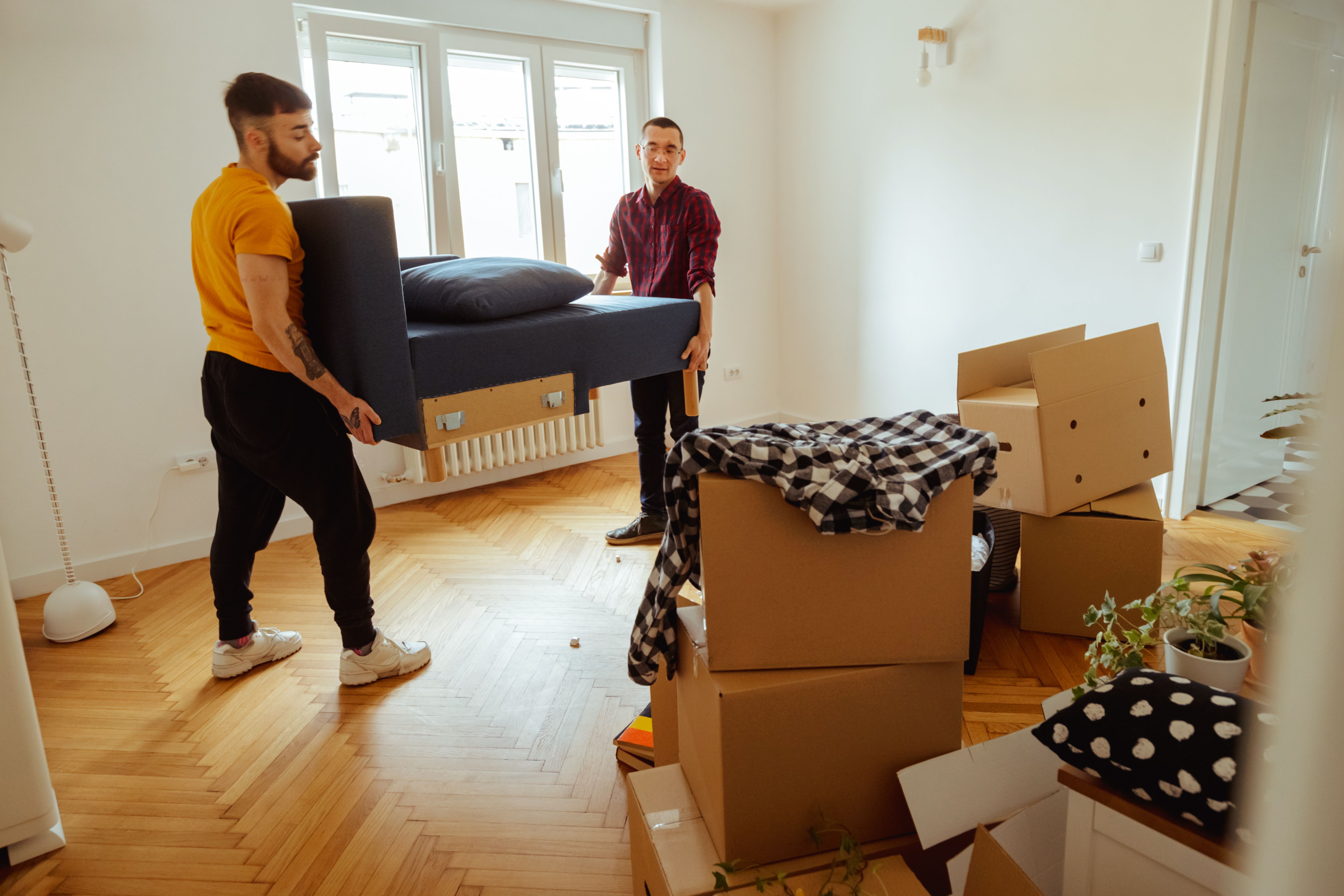 movers carrying furniture