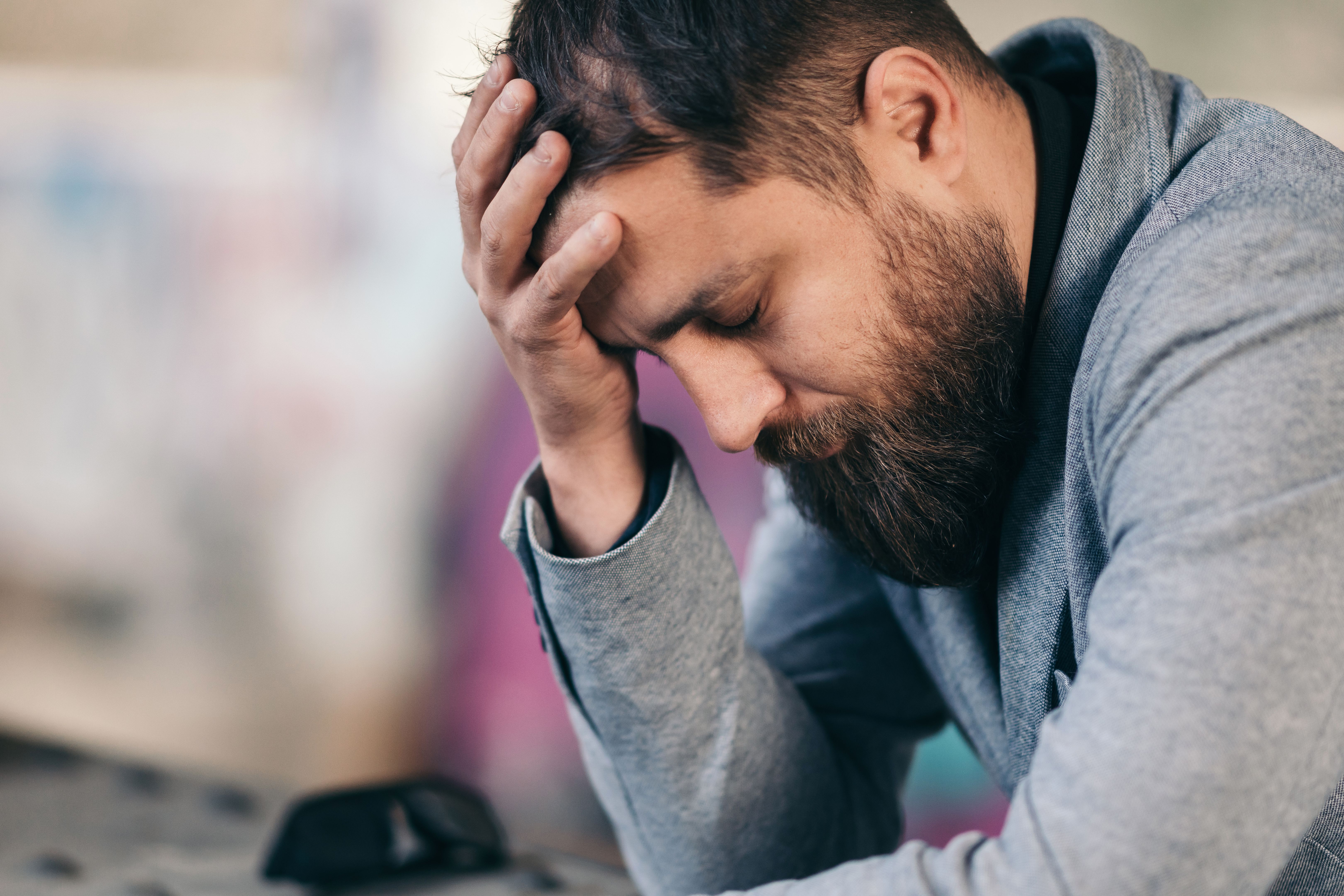 Sad depressed man Sad depressed man