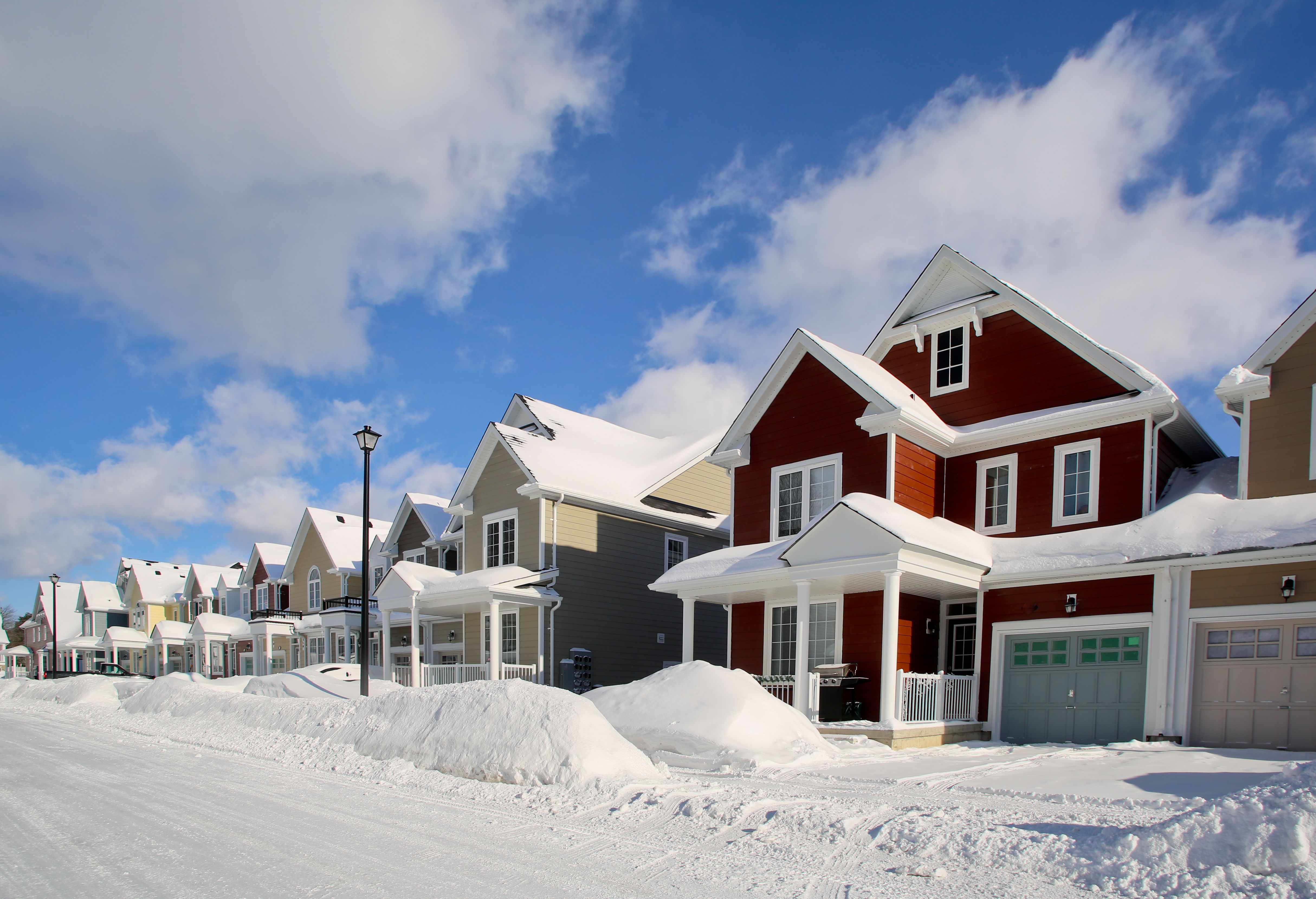 snowy house