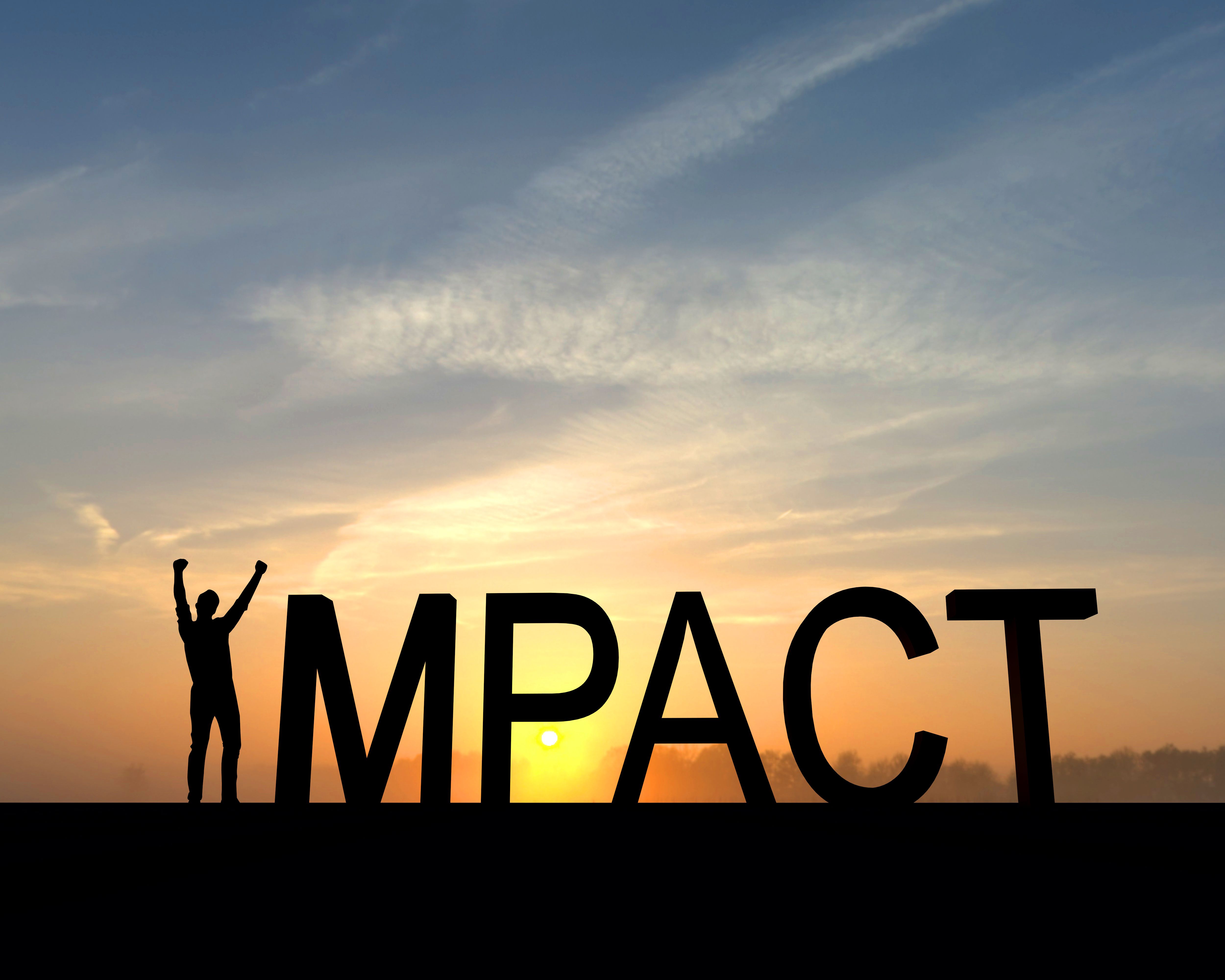 Impact success silhouette