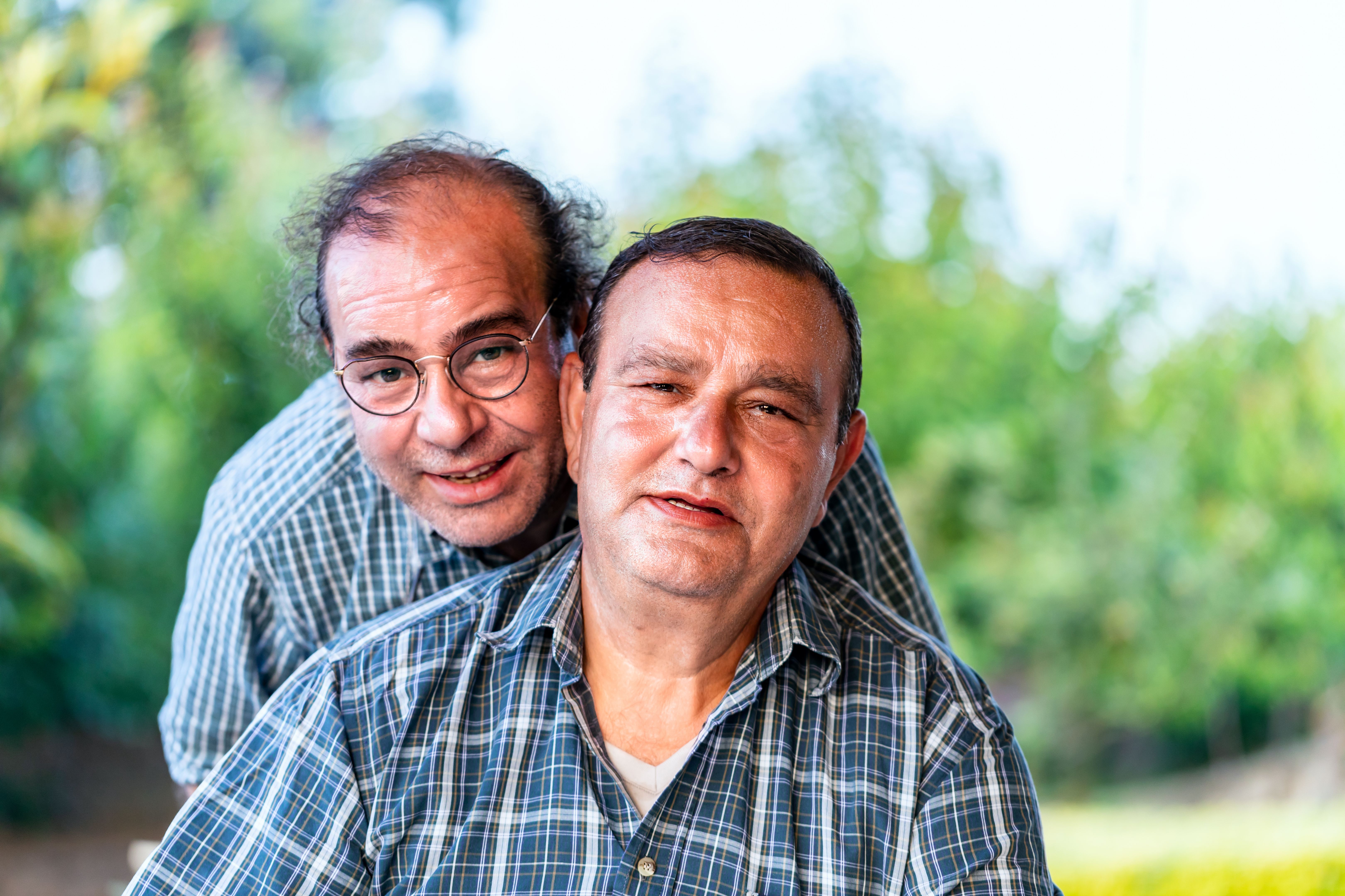 senior men at nature senior men at nature