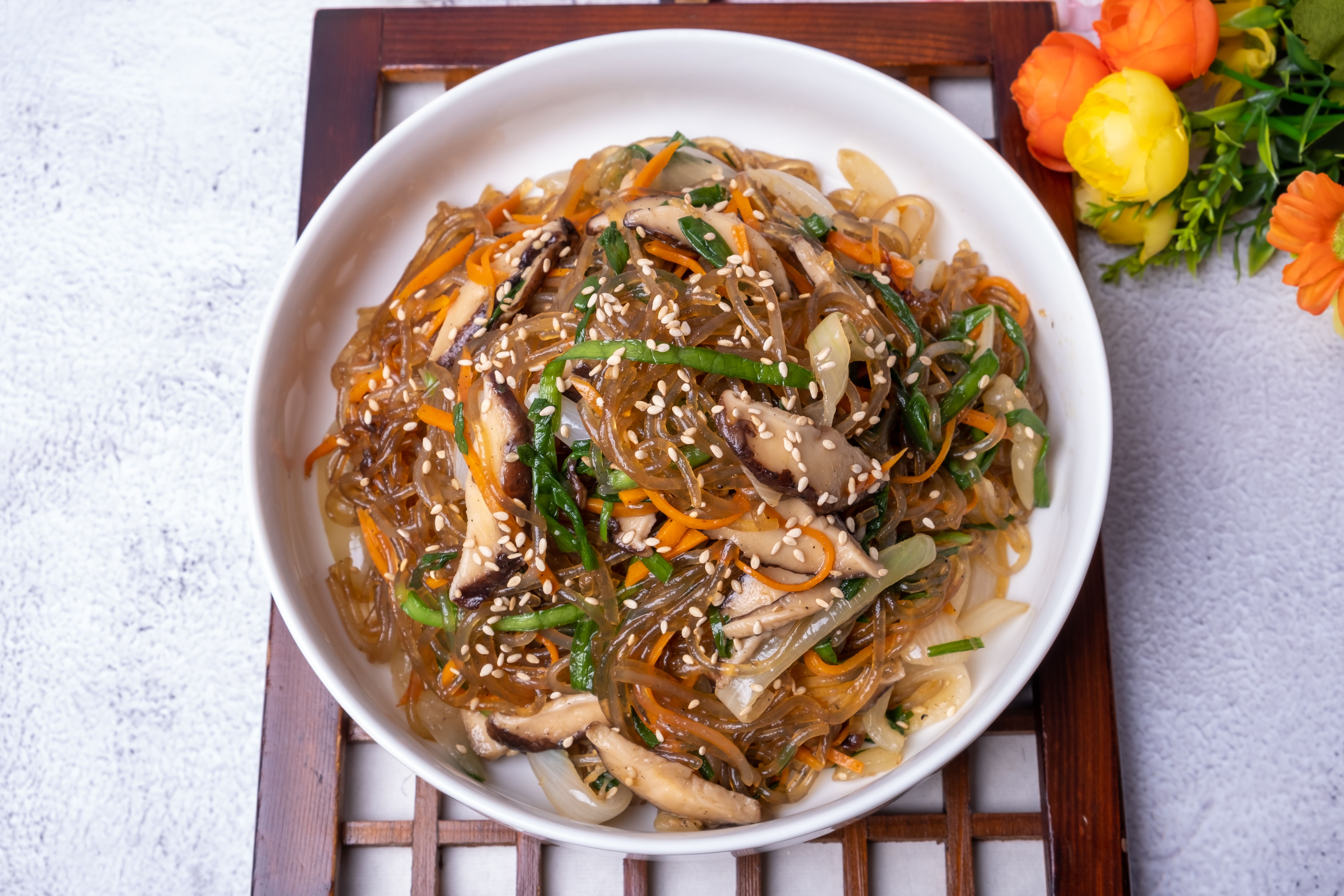 Japchae noodles