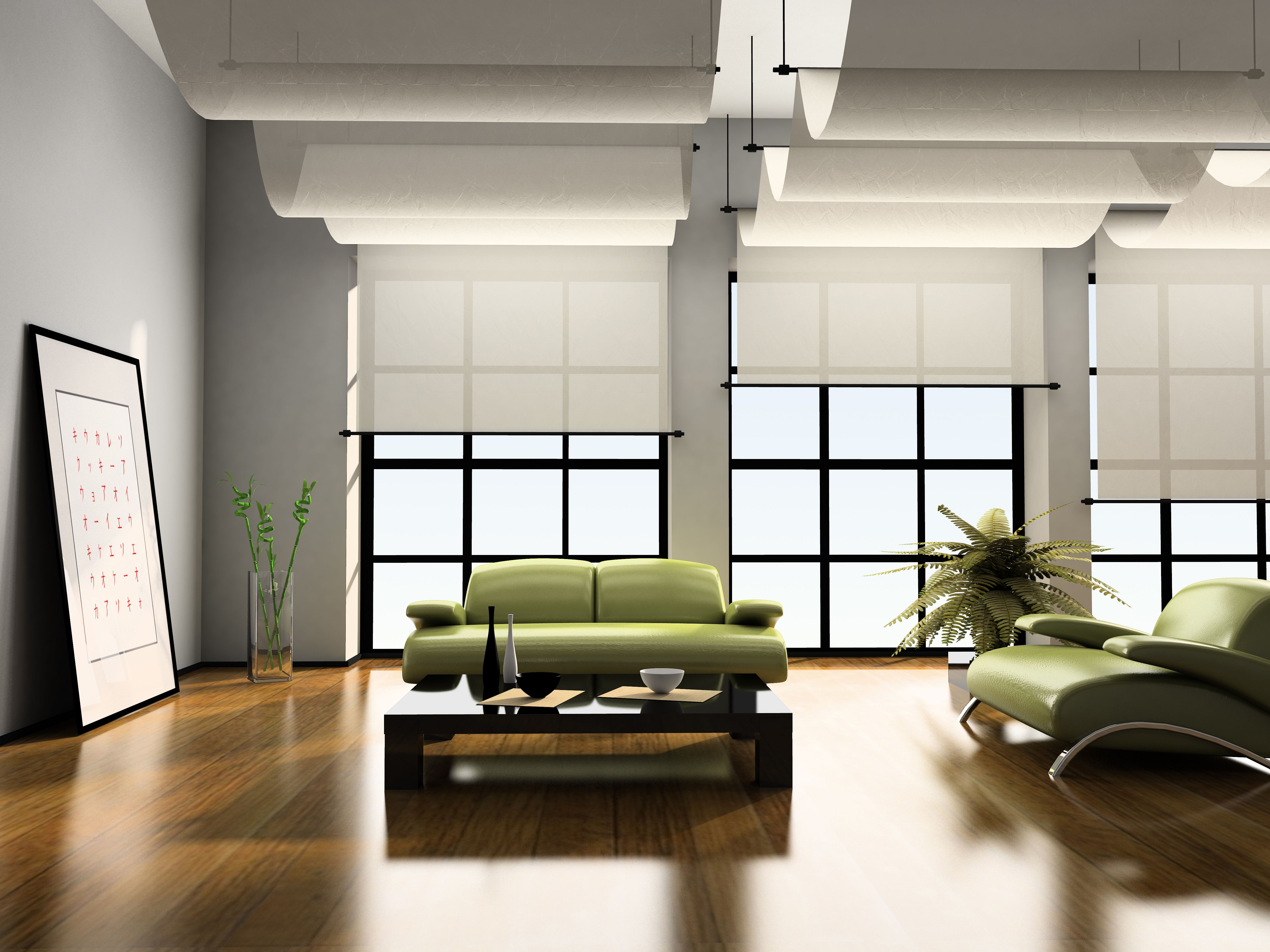 roller shades modern interior