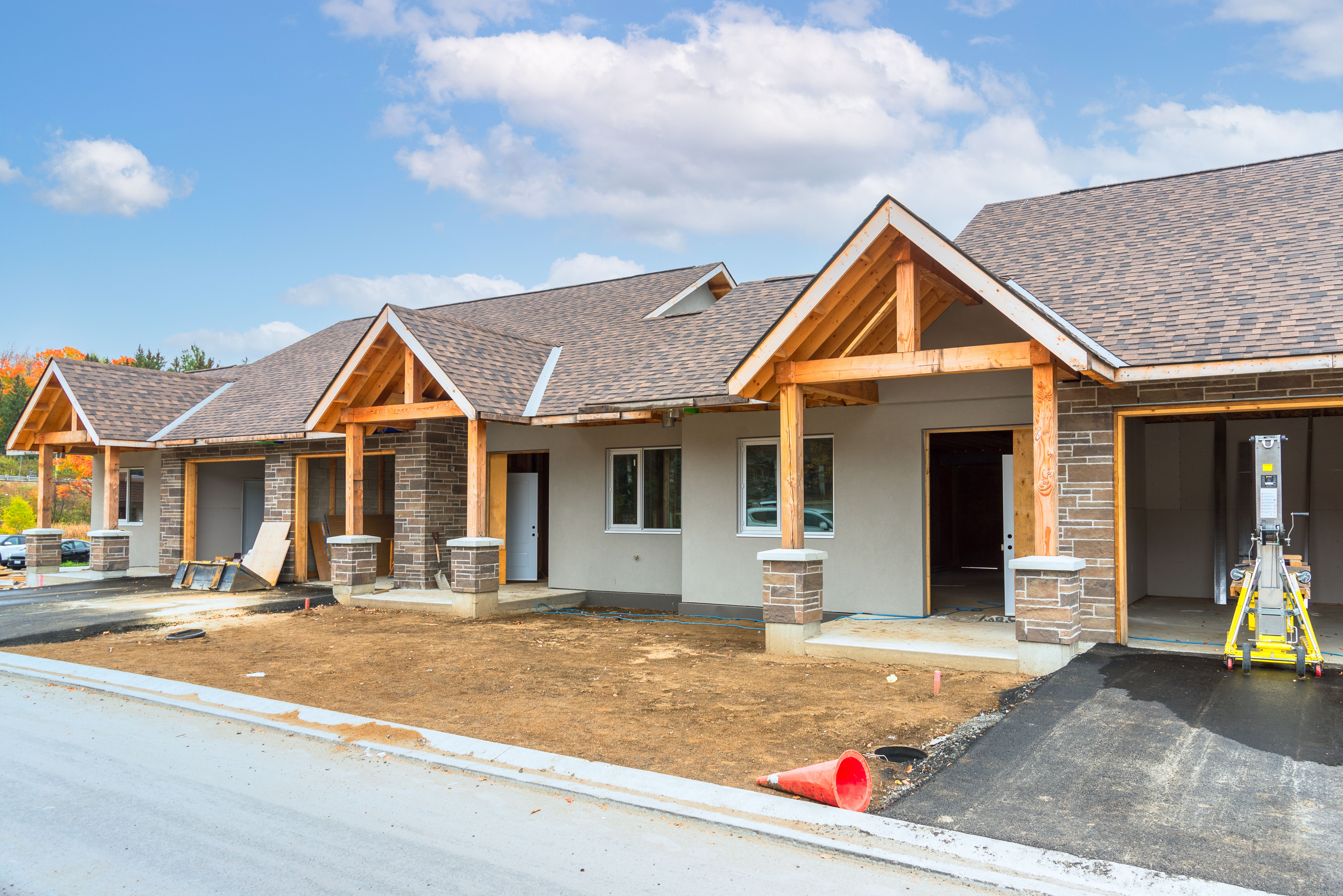 Houses in construction in Wisconsin