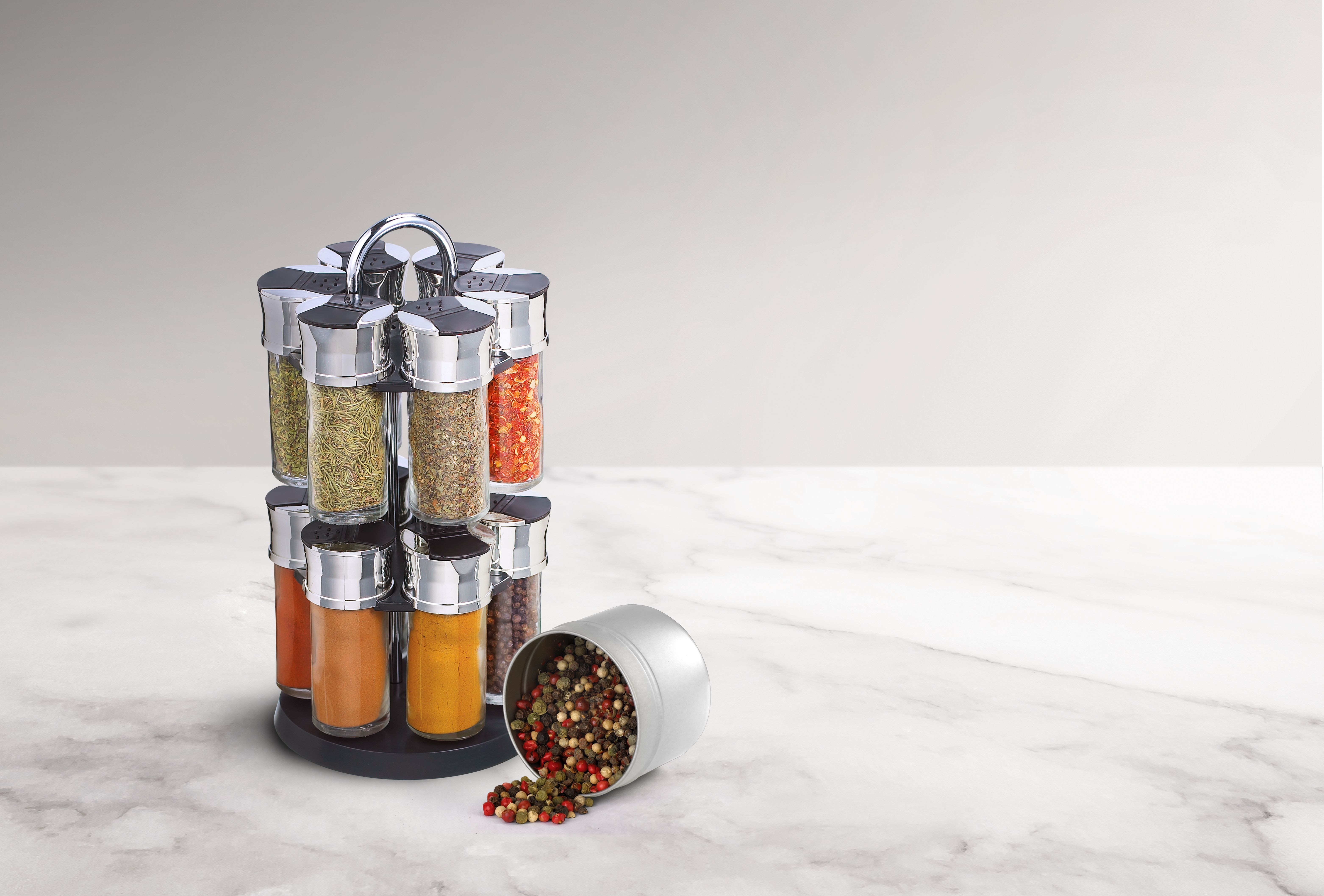 organized spice rack