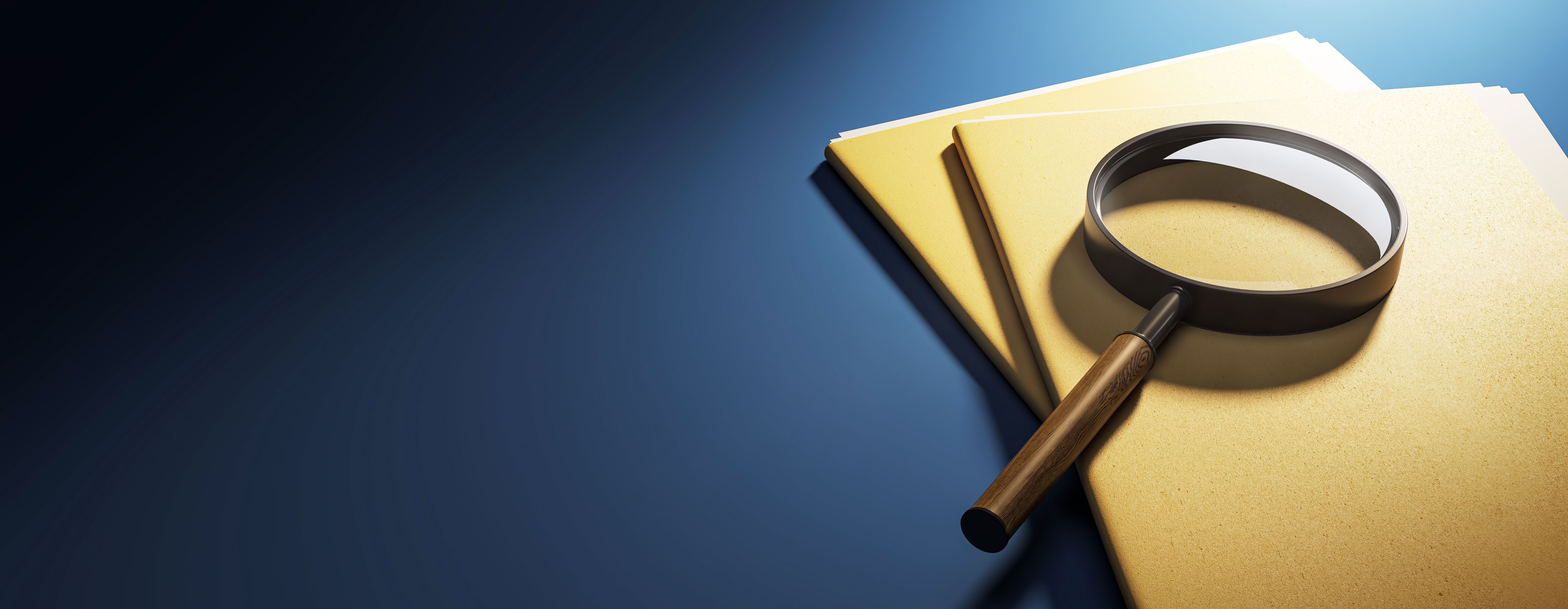 magnifying glass document