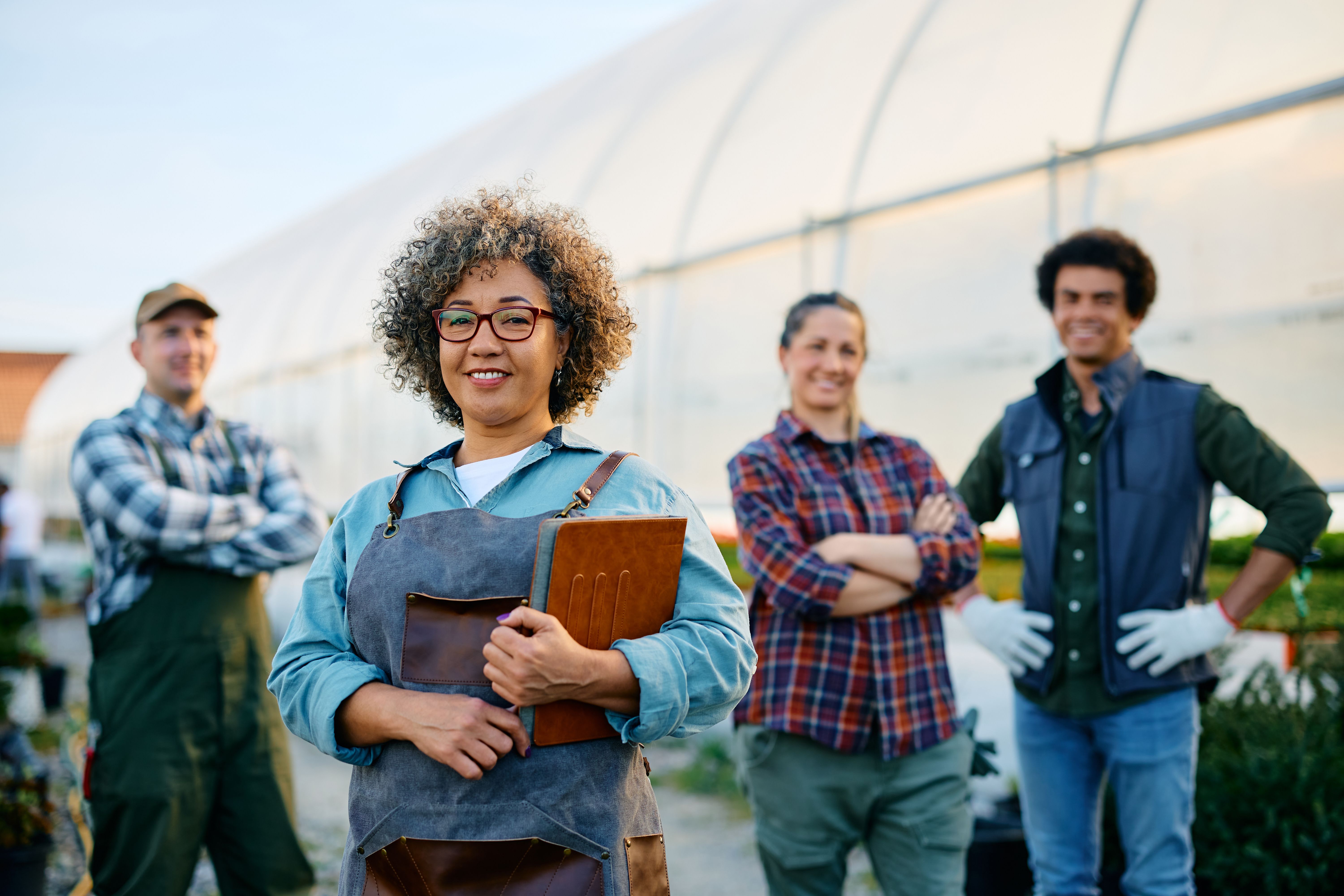 diverse farm workers