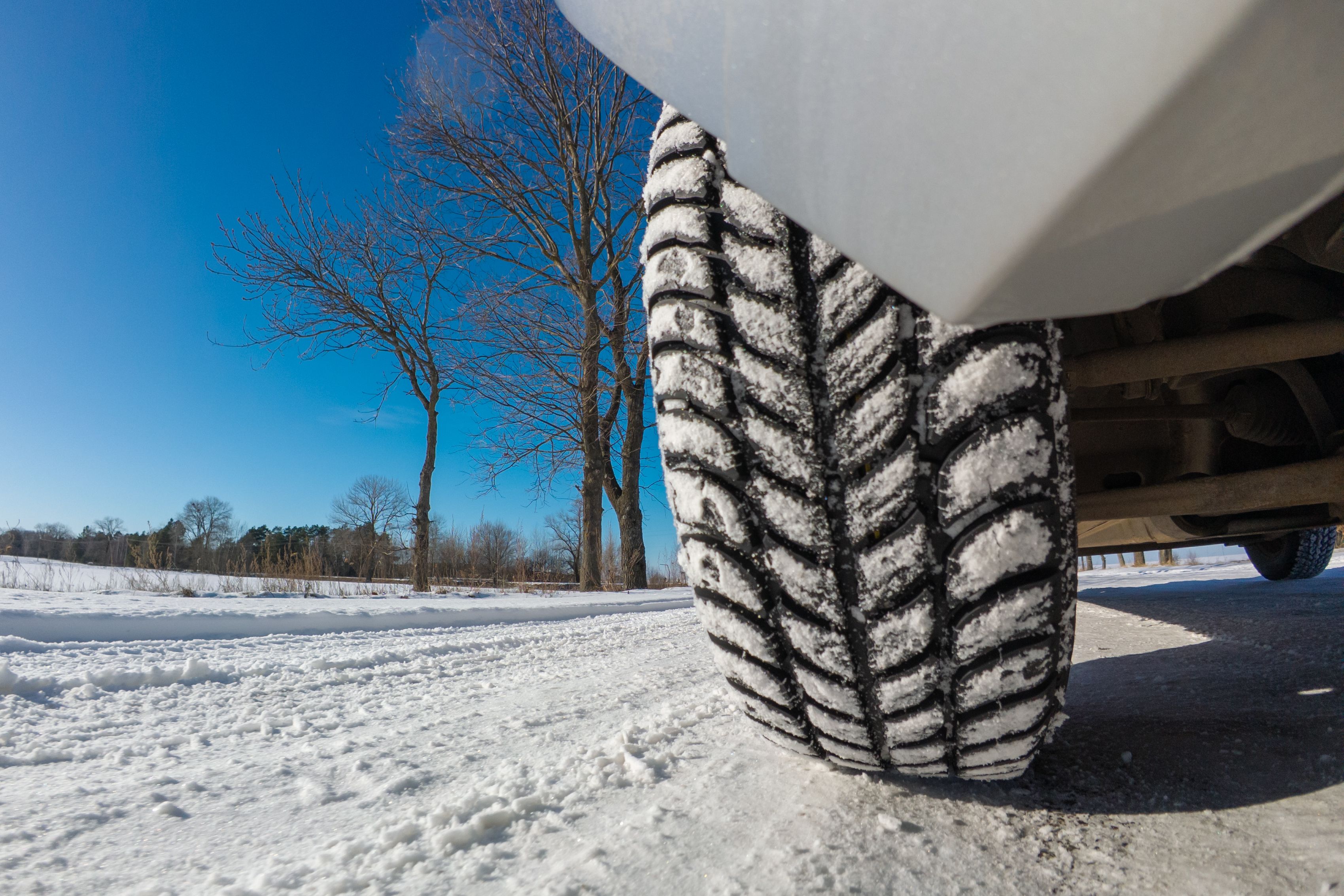 snowy road tires