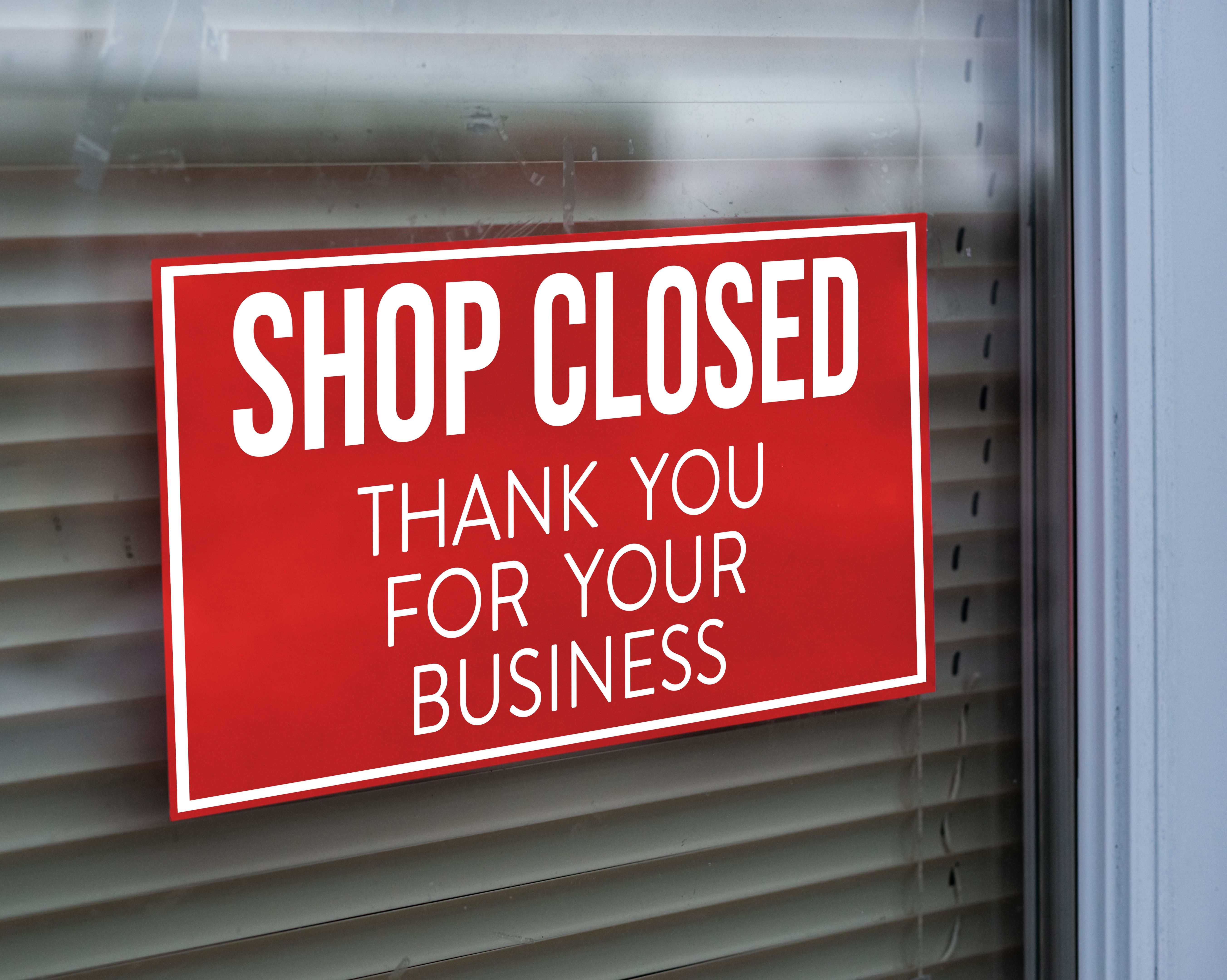 Shop Closed Sign