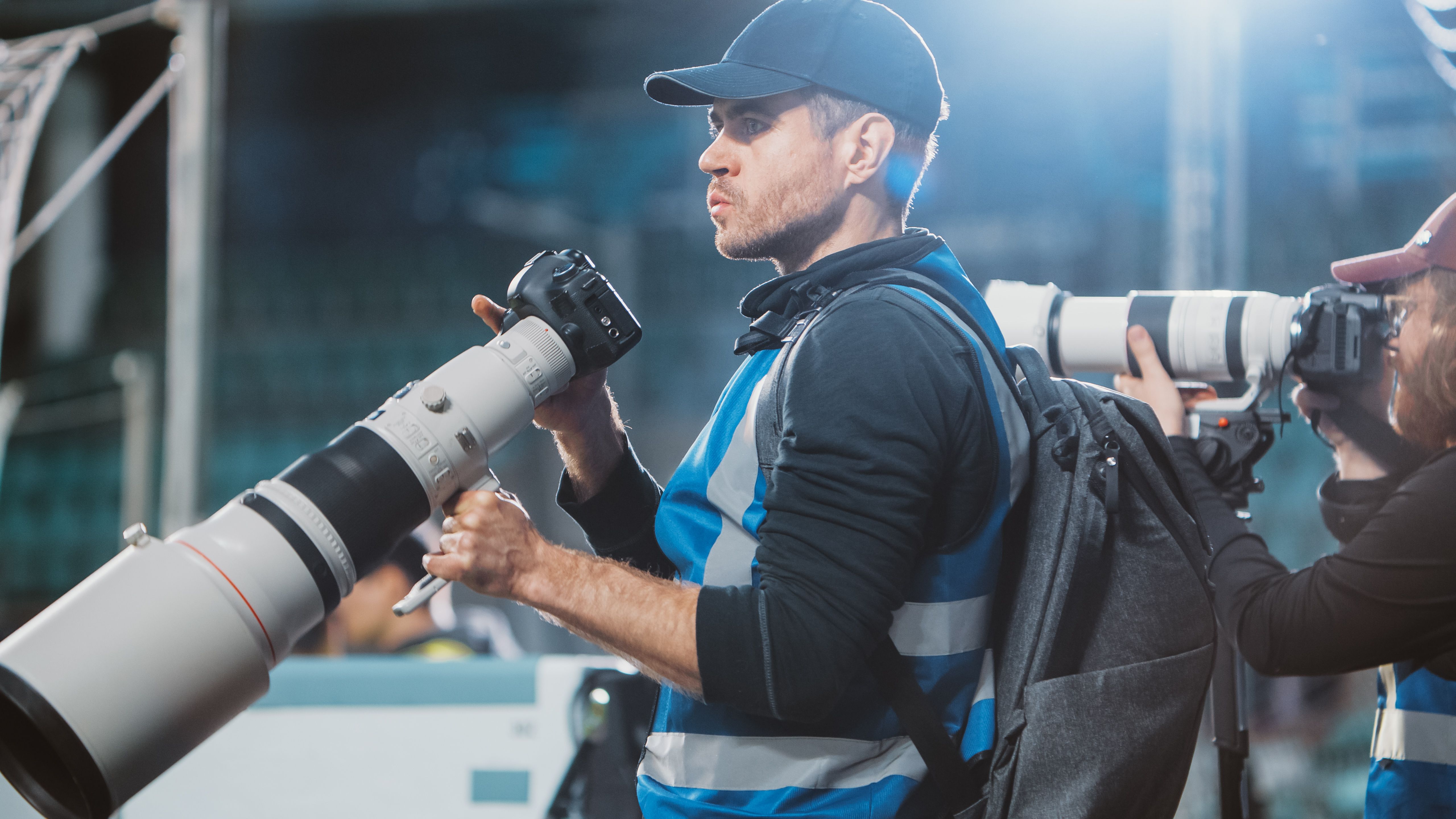sports photographer setup