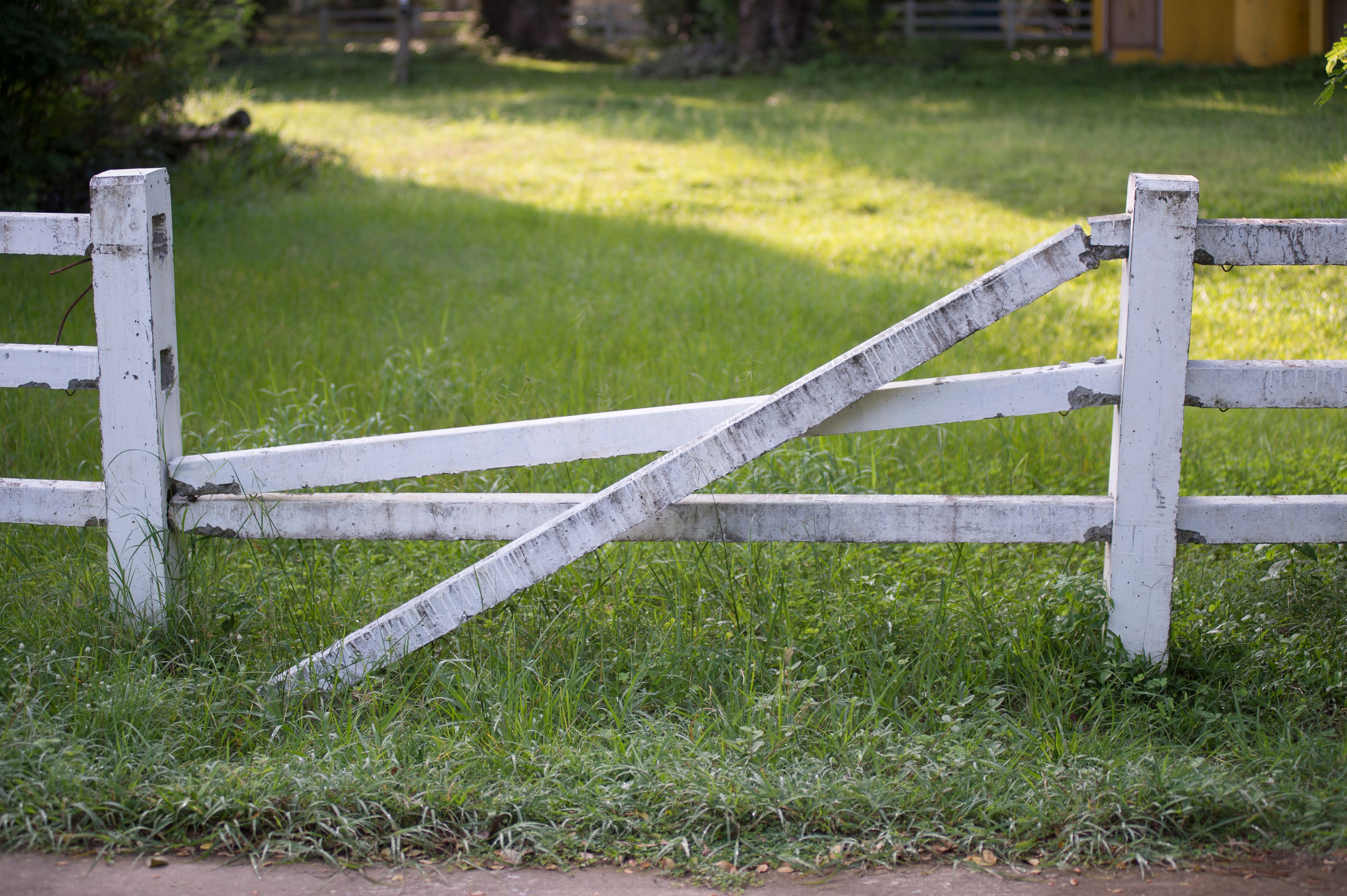 broken fence