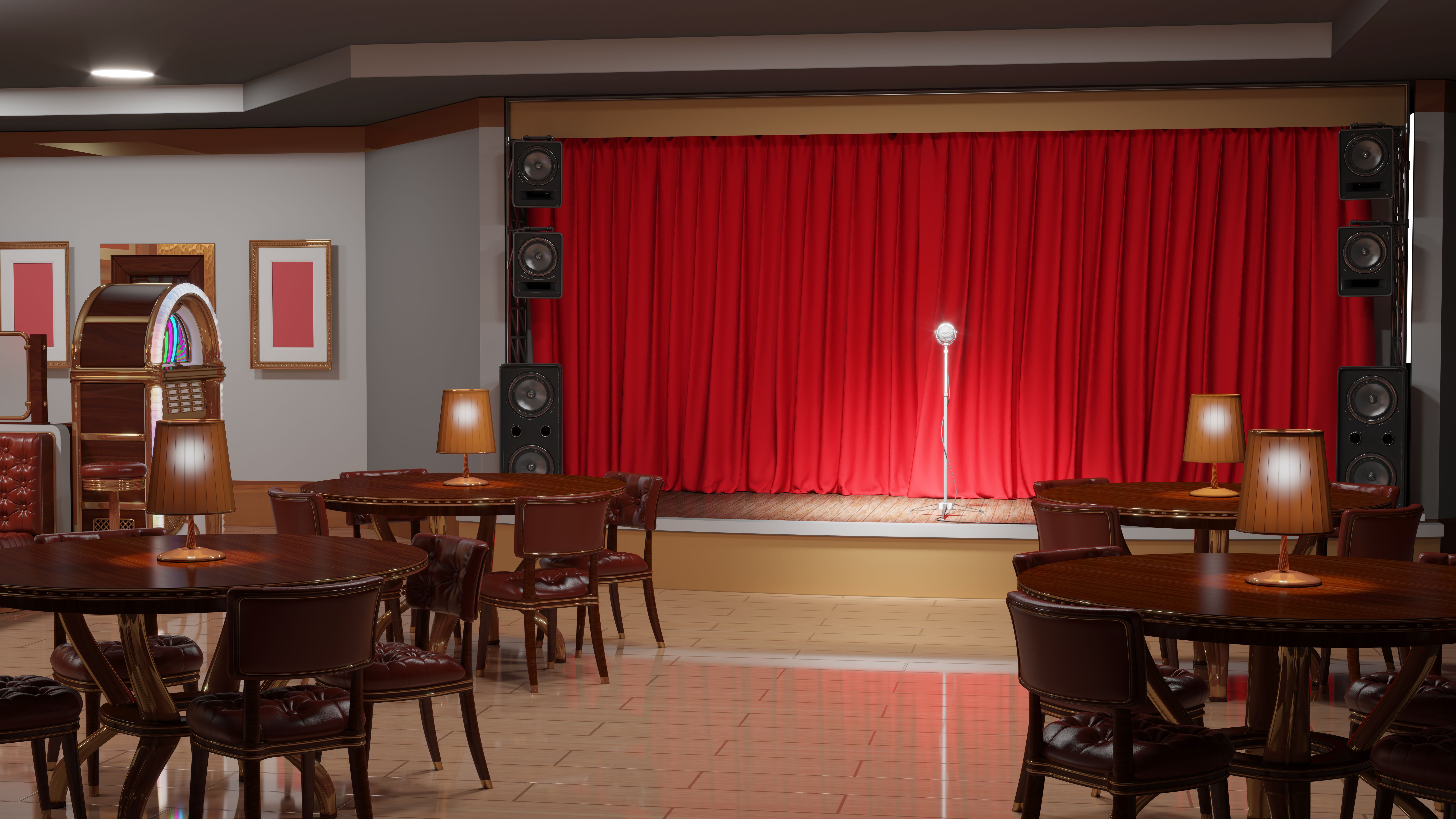 comedy club setup