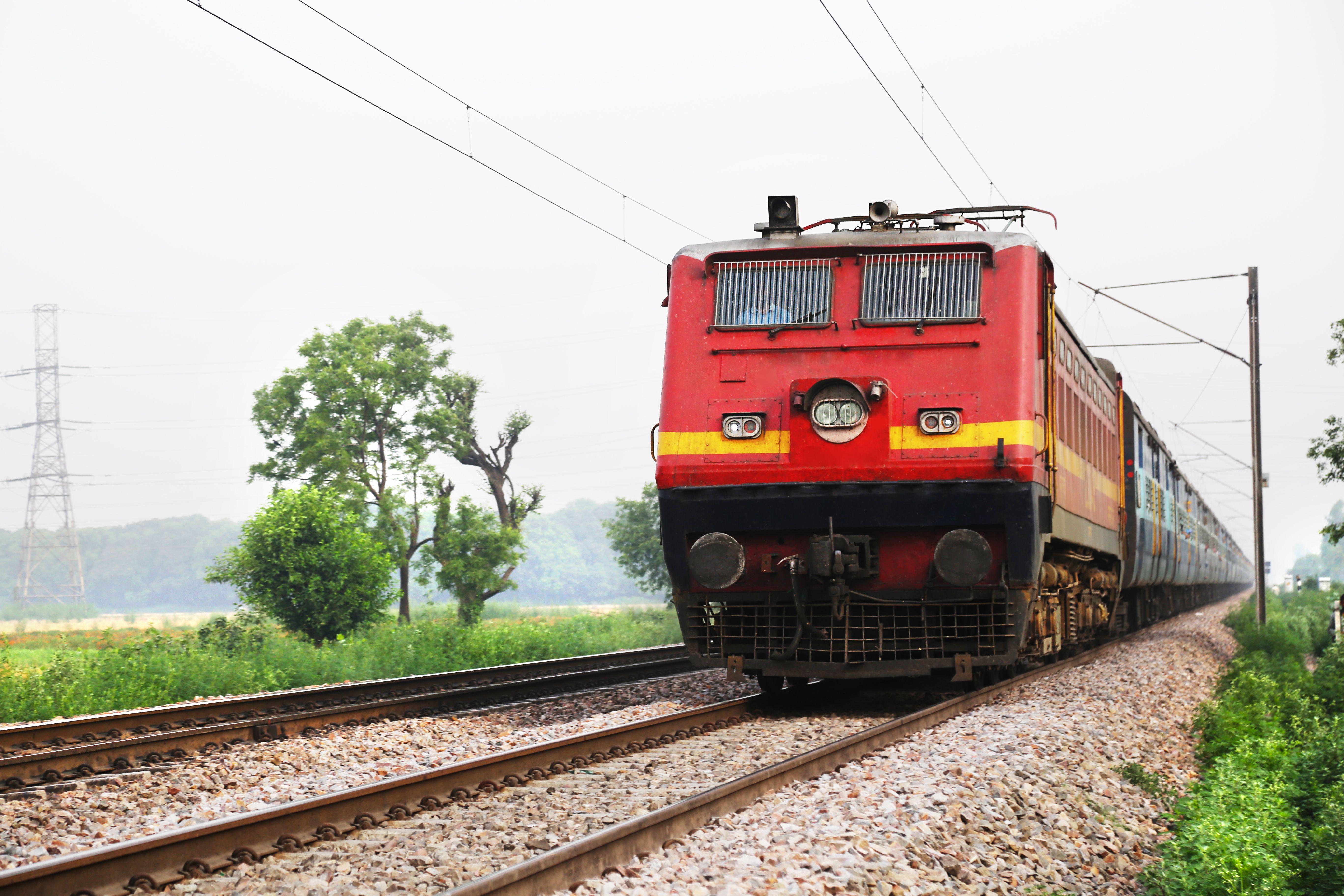 Passenger Train Close Up in India Passenger Train Close Up in India