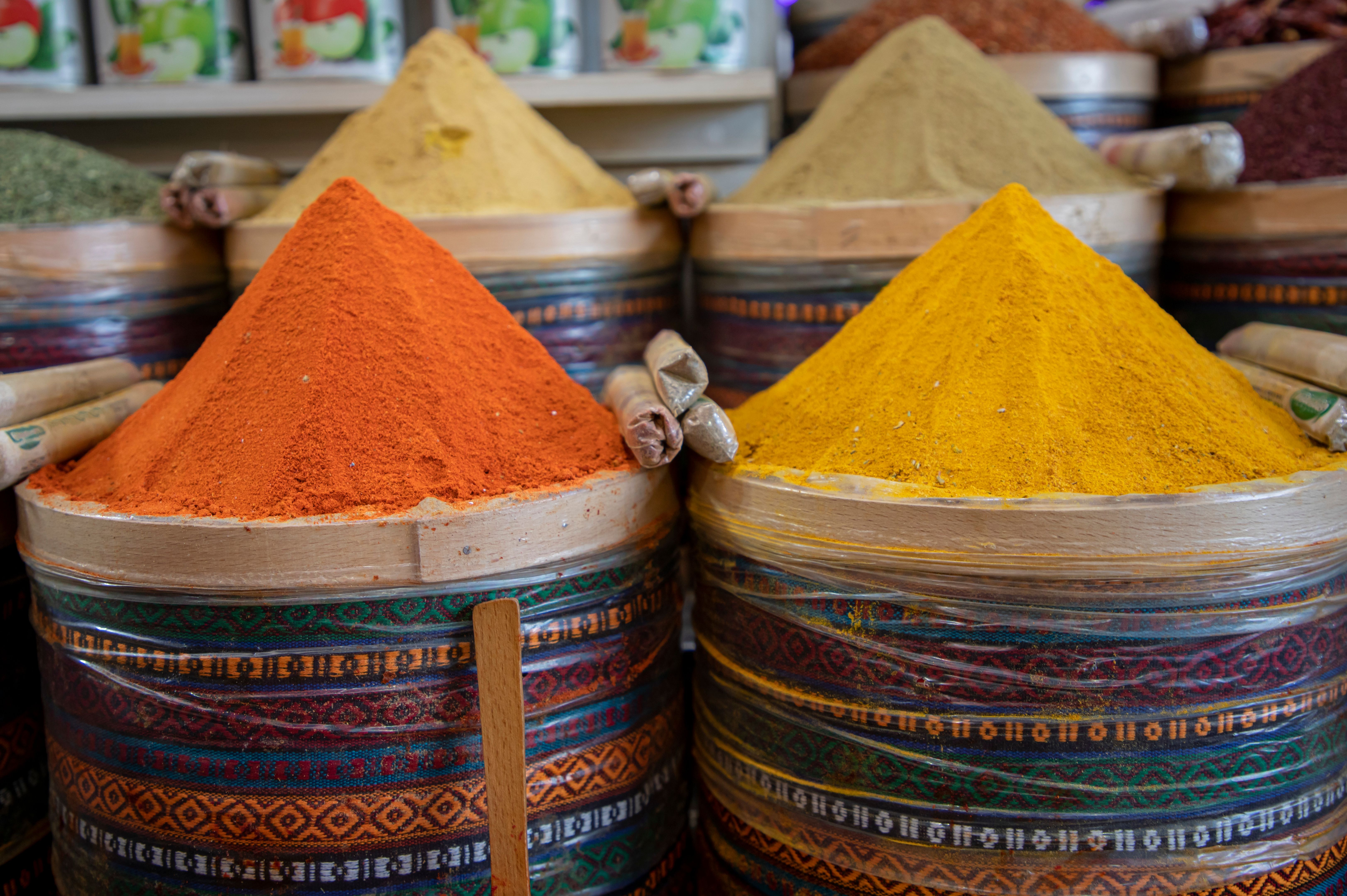 Yellow and red spices