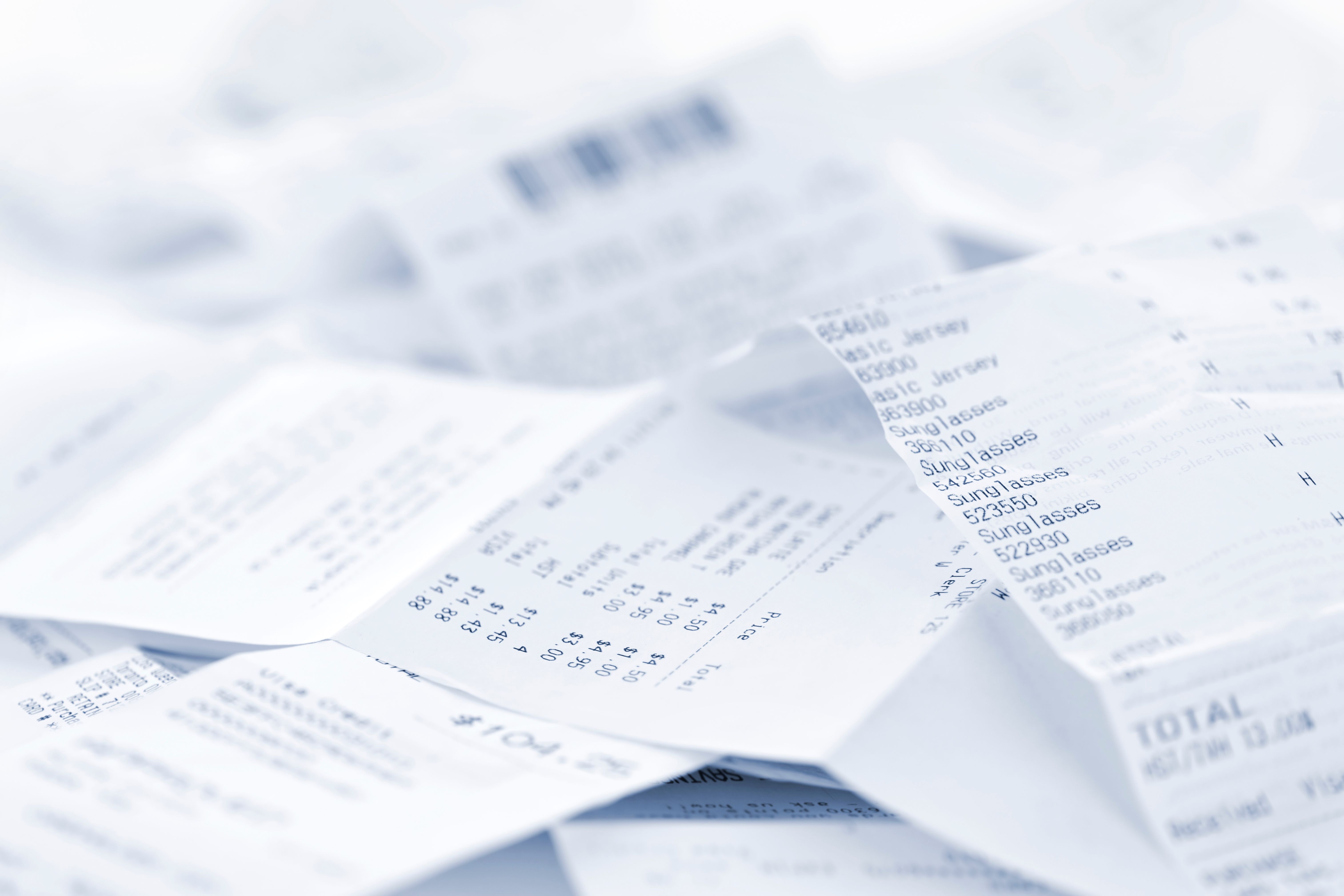 business expense receipts