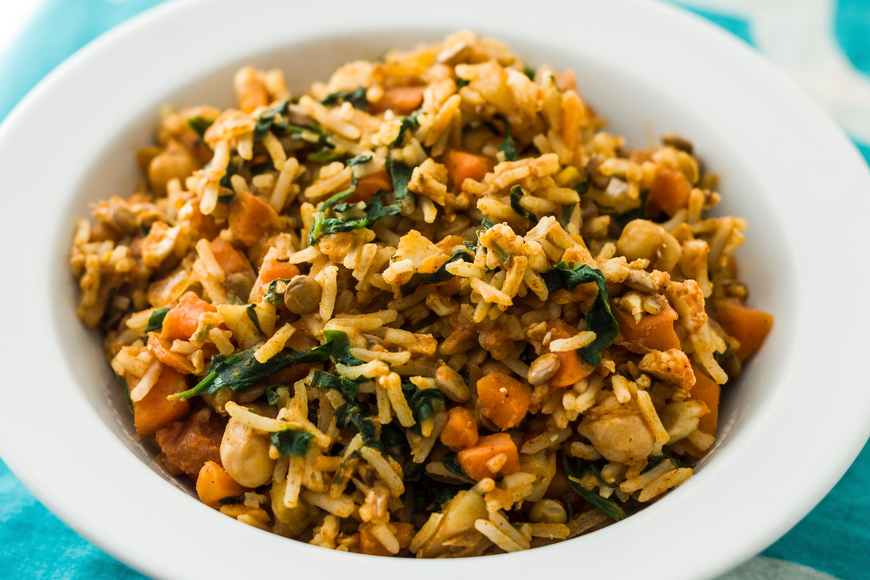 layered rice dish