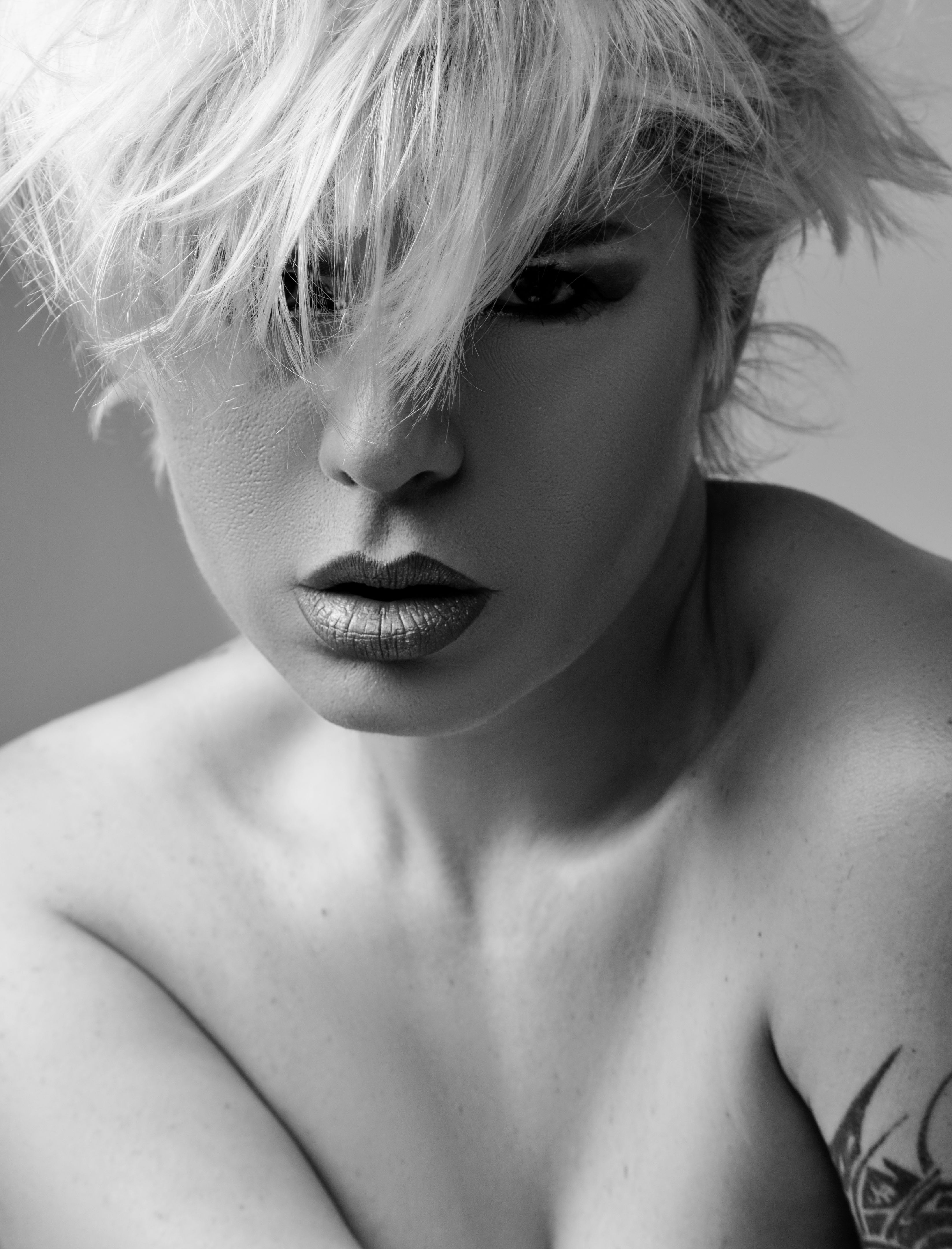 Portrait of short hair woman