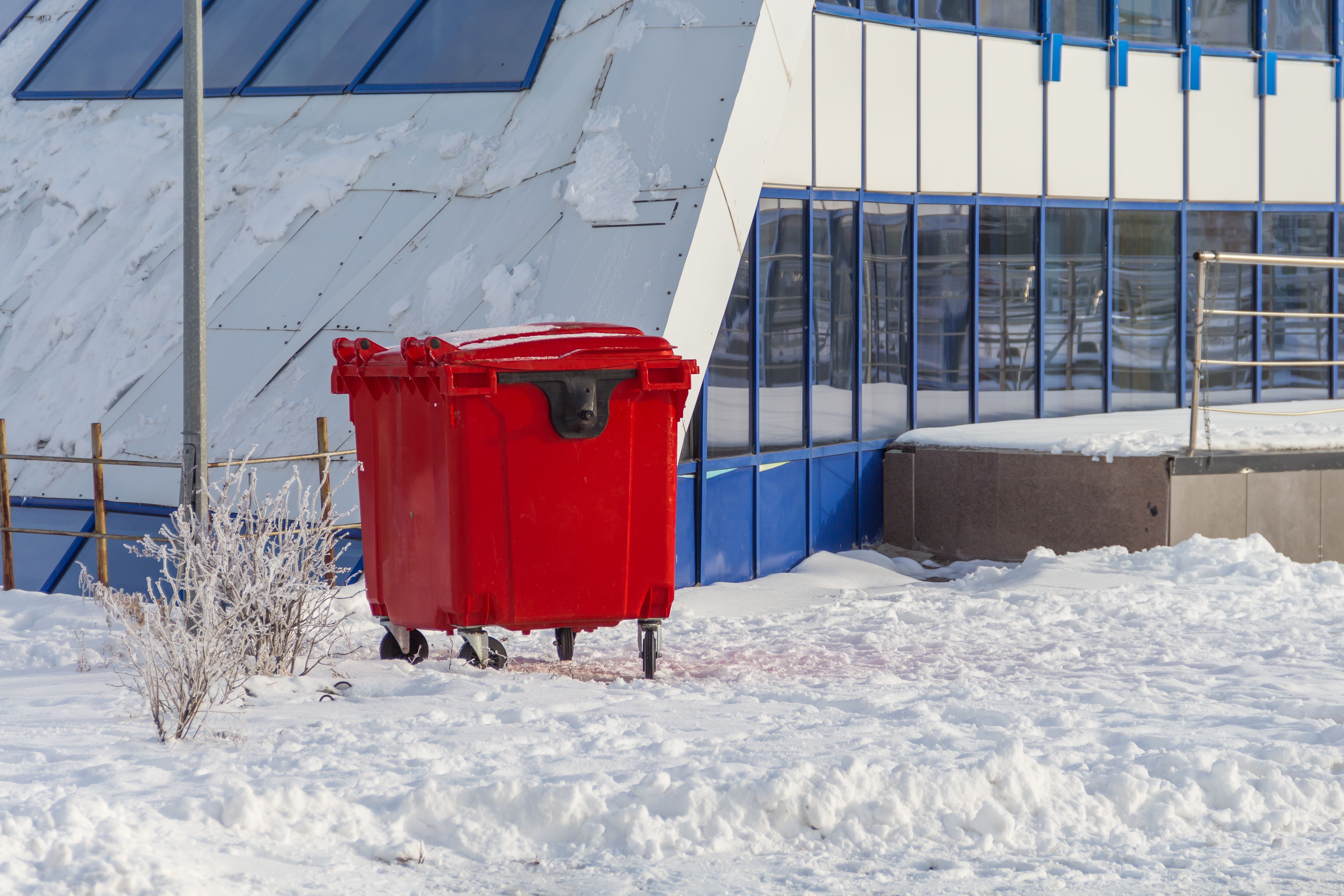 garbage bin winter