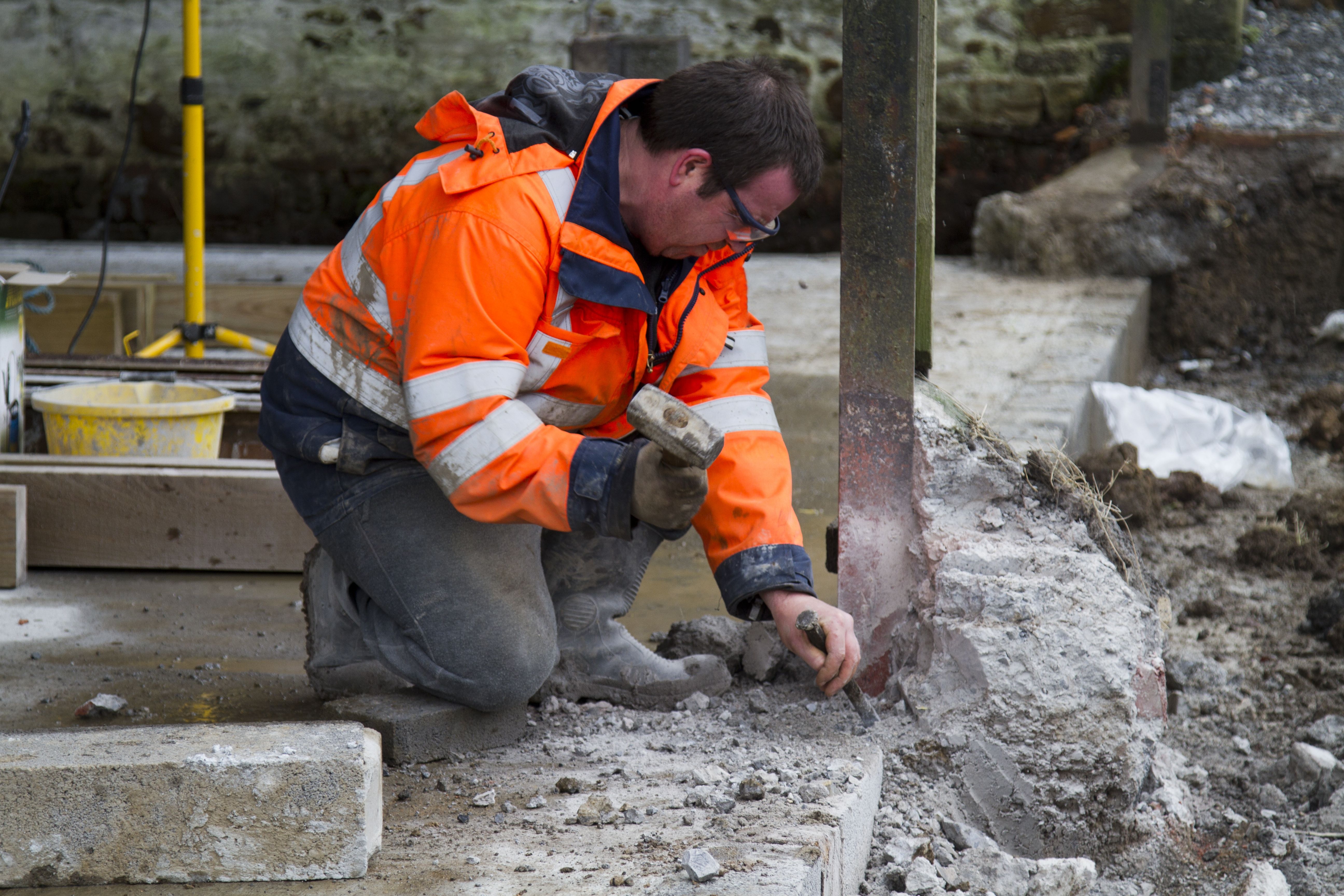 stukadoor aan het werk