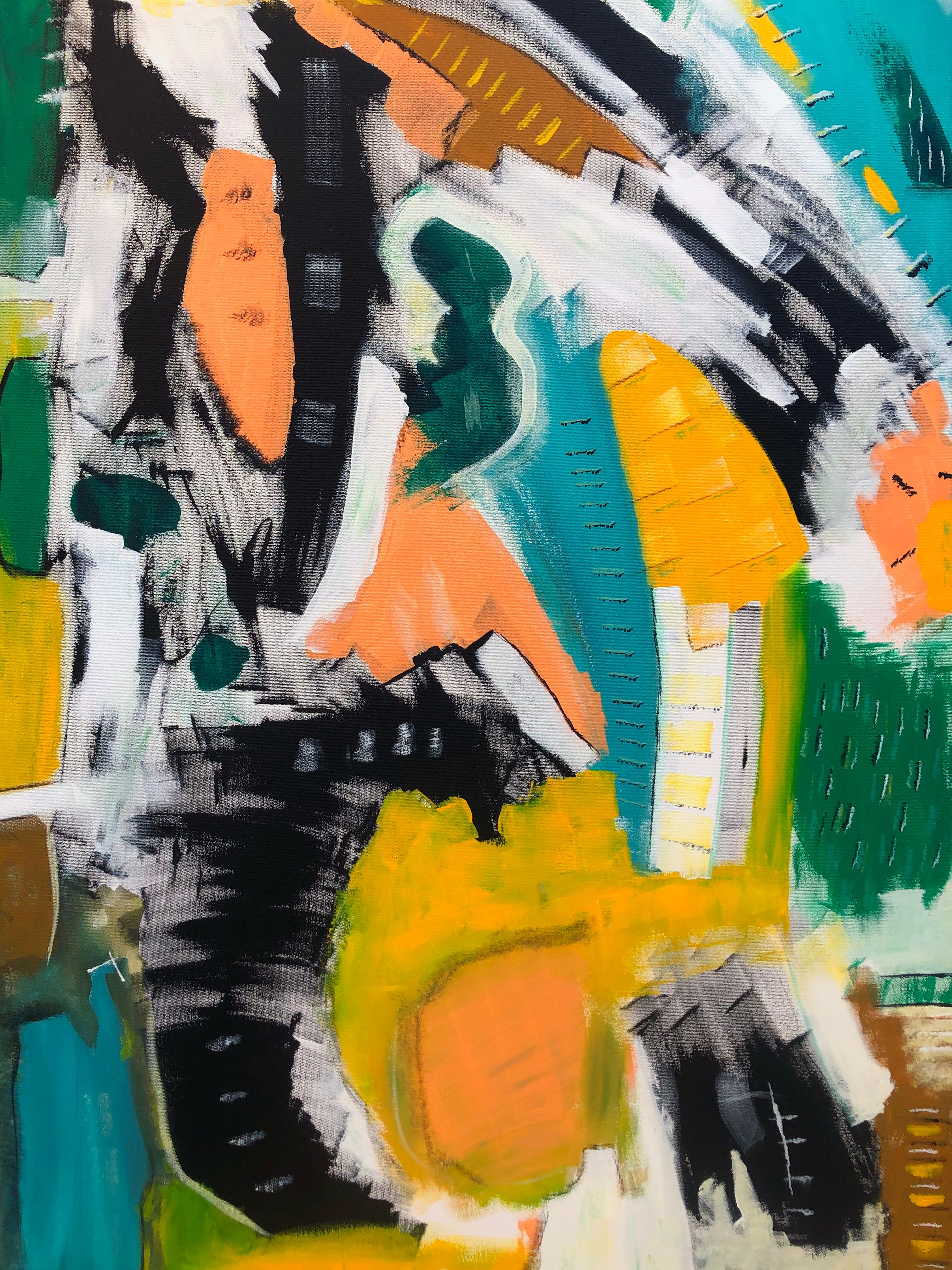 Abstract Hand-painted Art Background