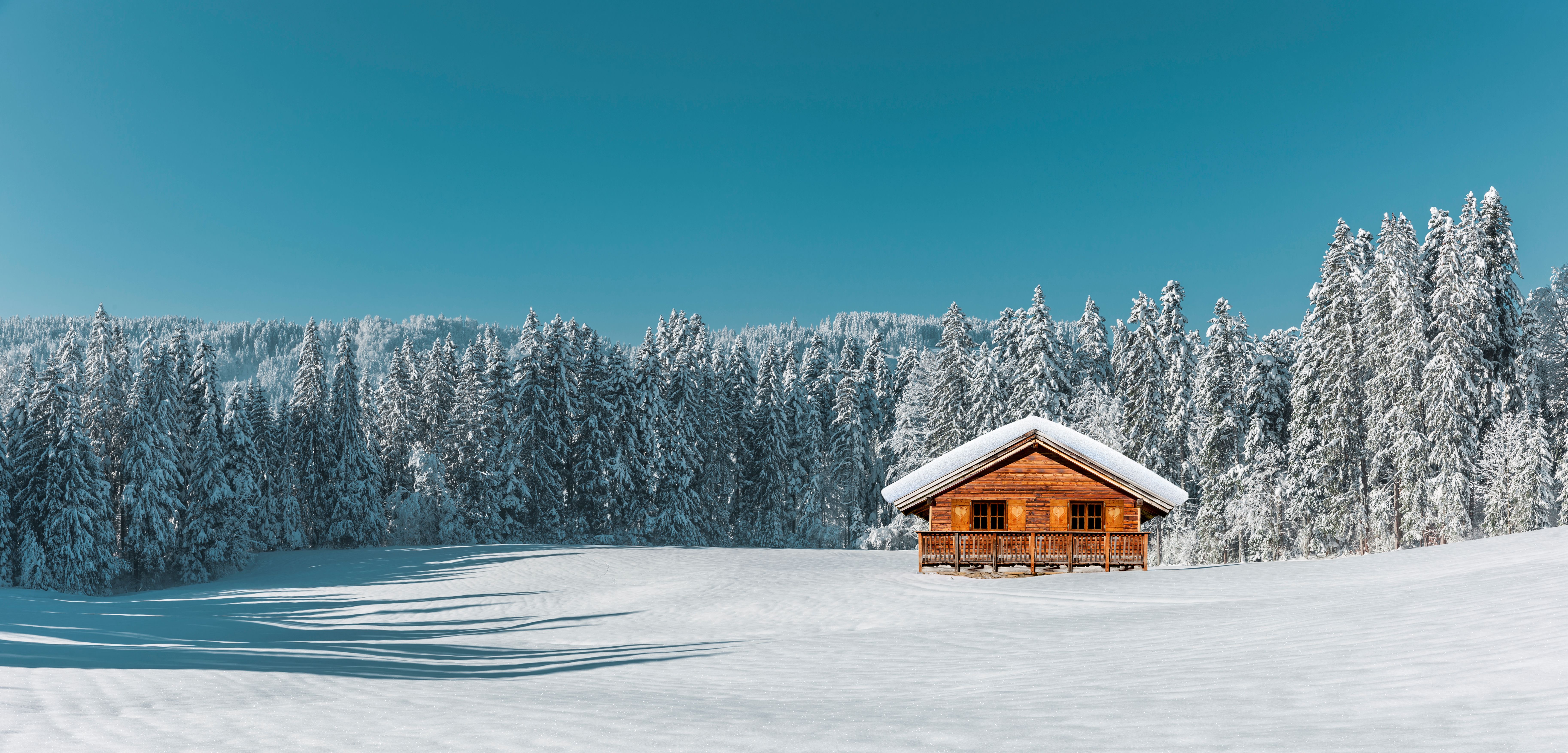 swiss winter house