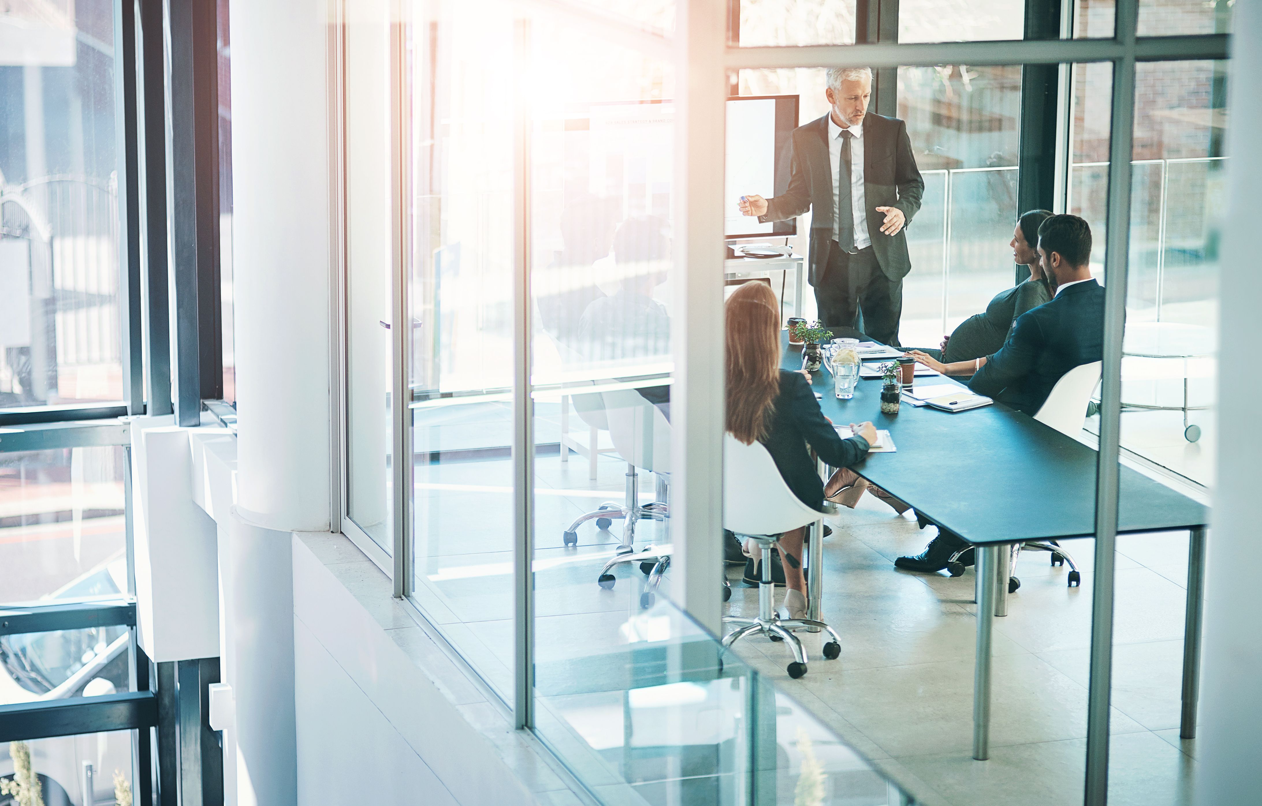 business meeting glass