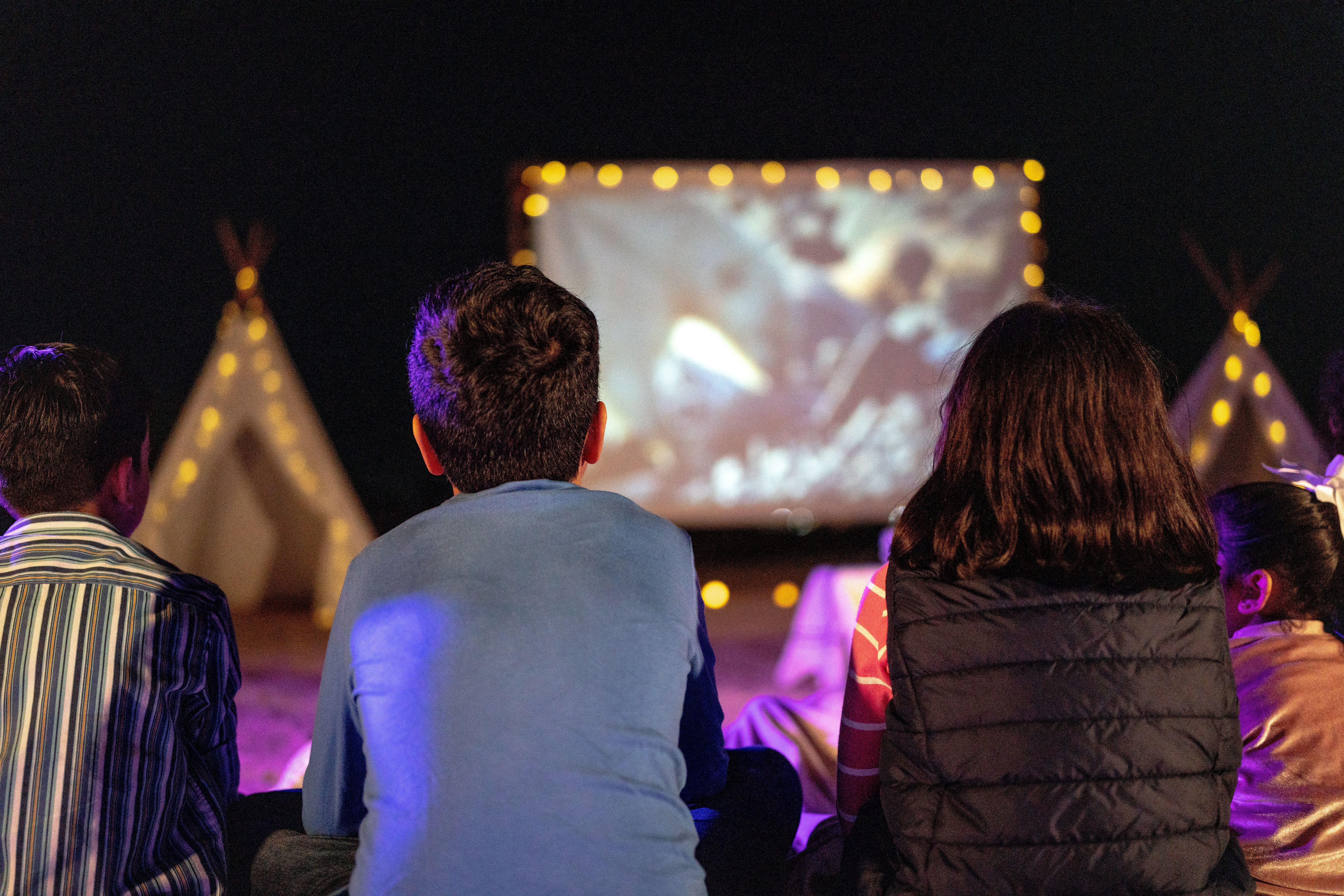 audience watching video