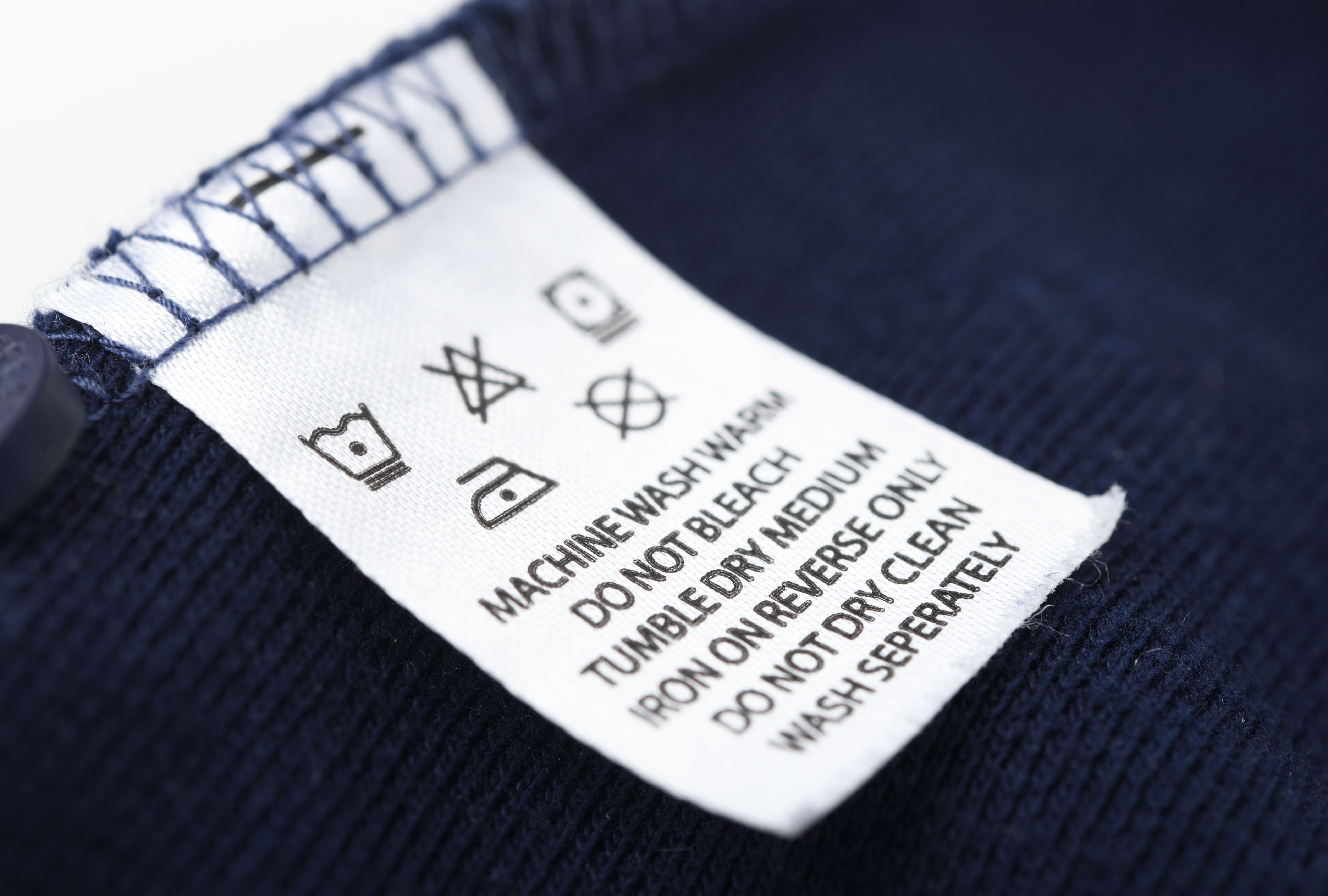 clothing care label
