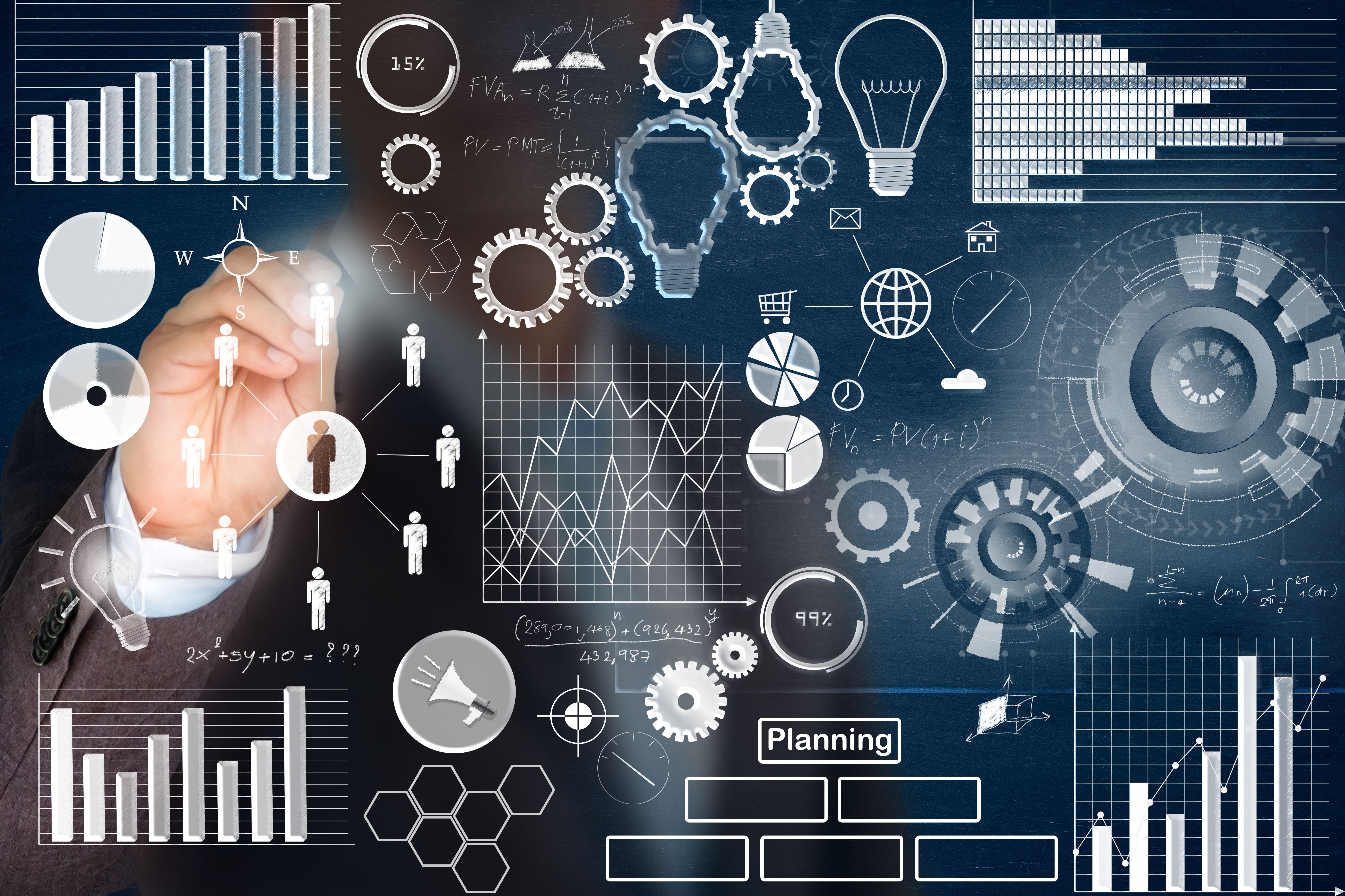 estrategia de negocios creativos con bombilla como concepto, doble exposición con el fondo de tecnología. estrategia de negocios creativos con bombilla como concepto, doble exposición con el fondo de tecnología.