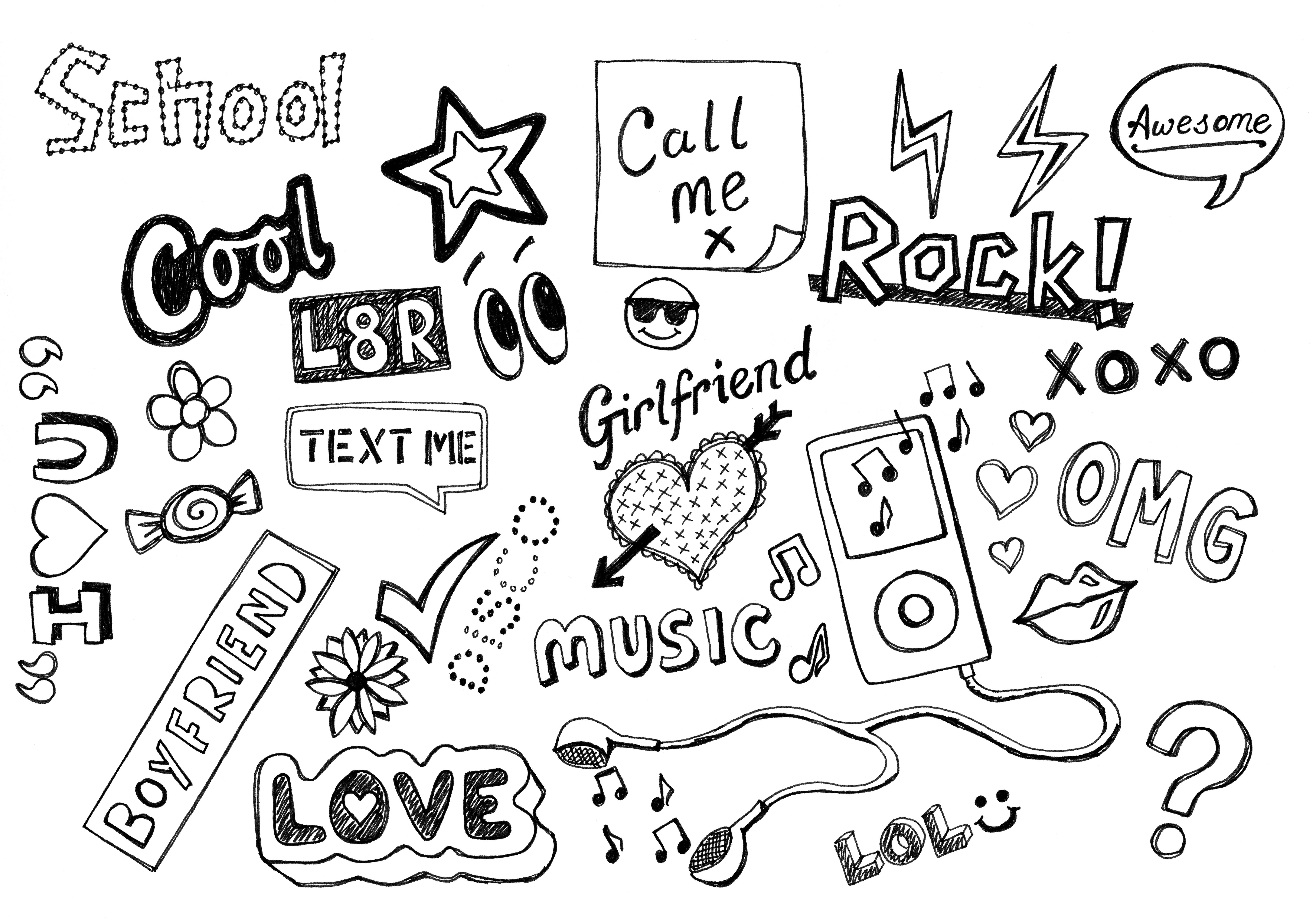 Teenager doodles Teenager doodles