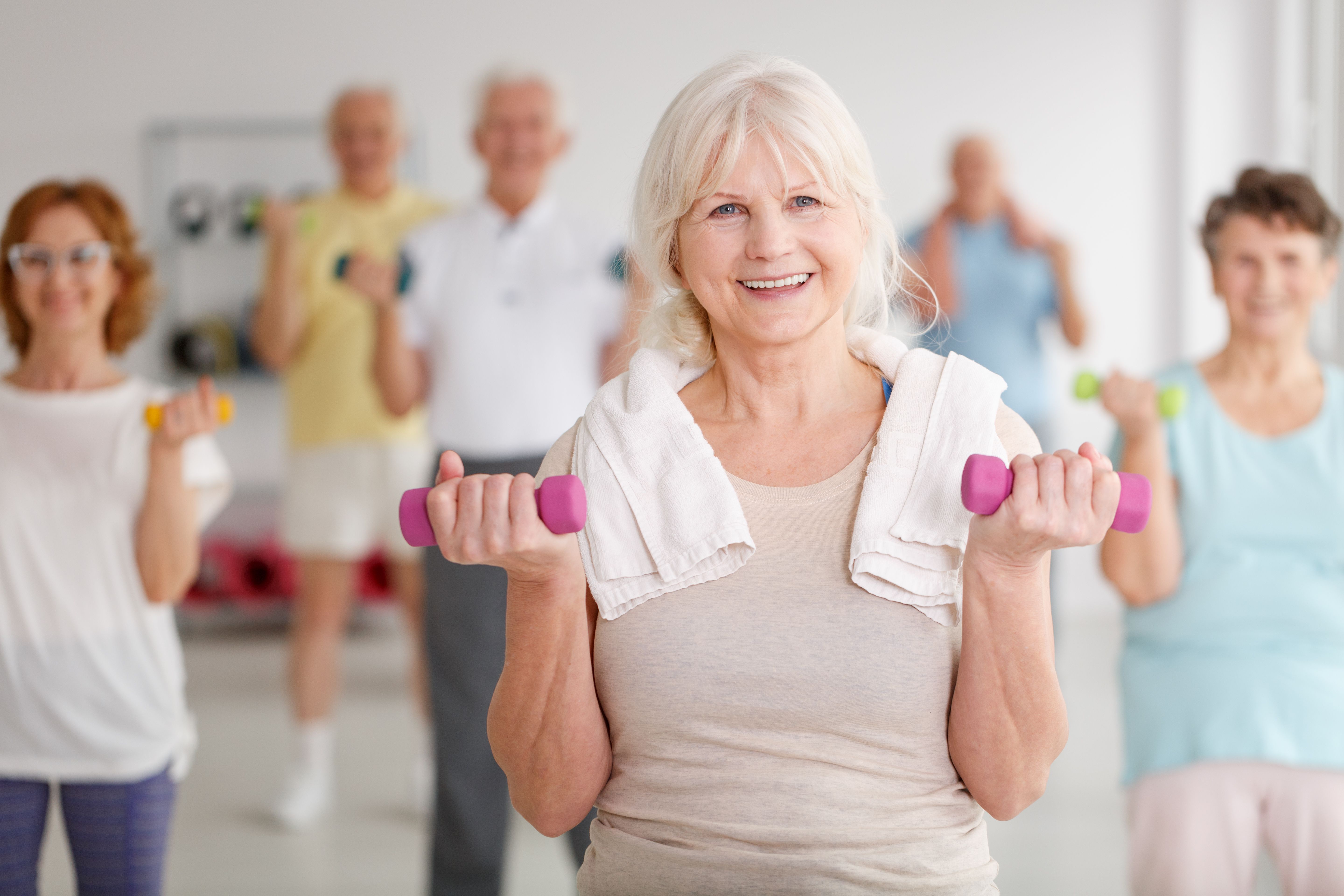 seniors exercise class