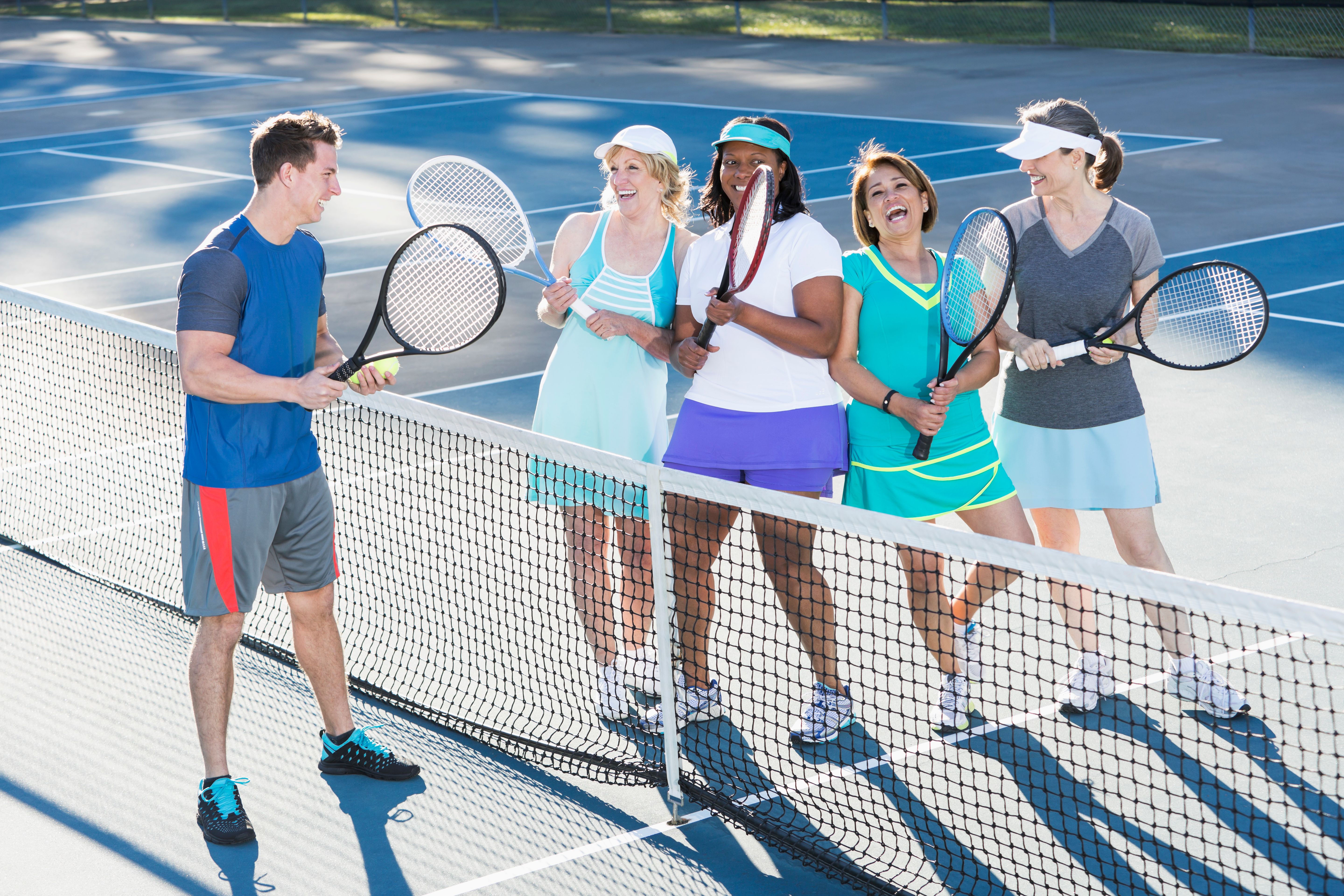 group tennis lesson