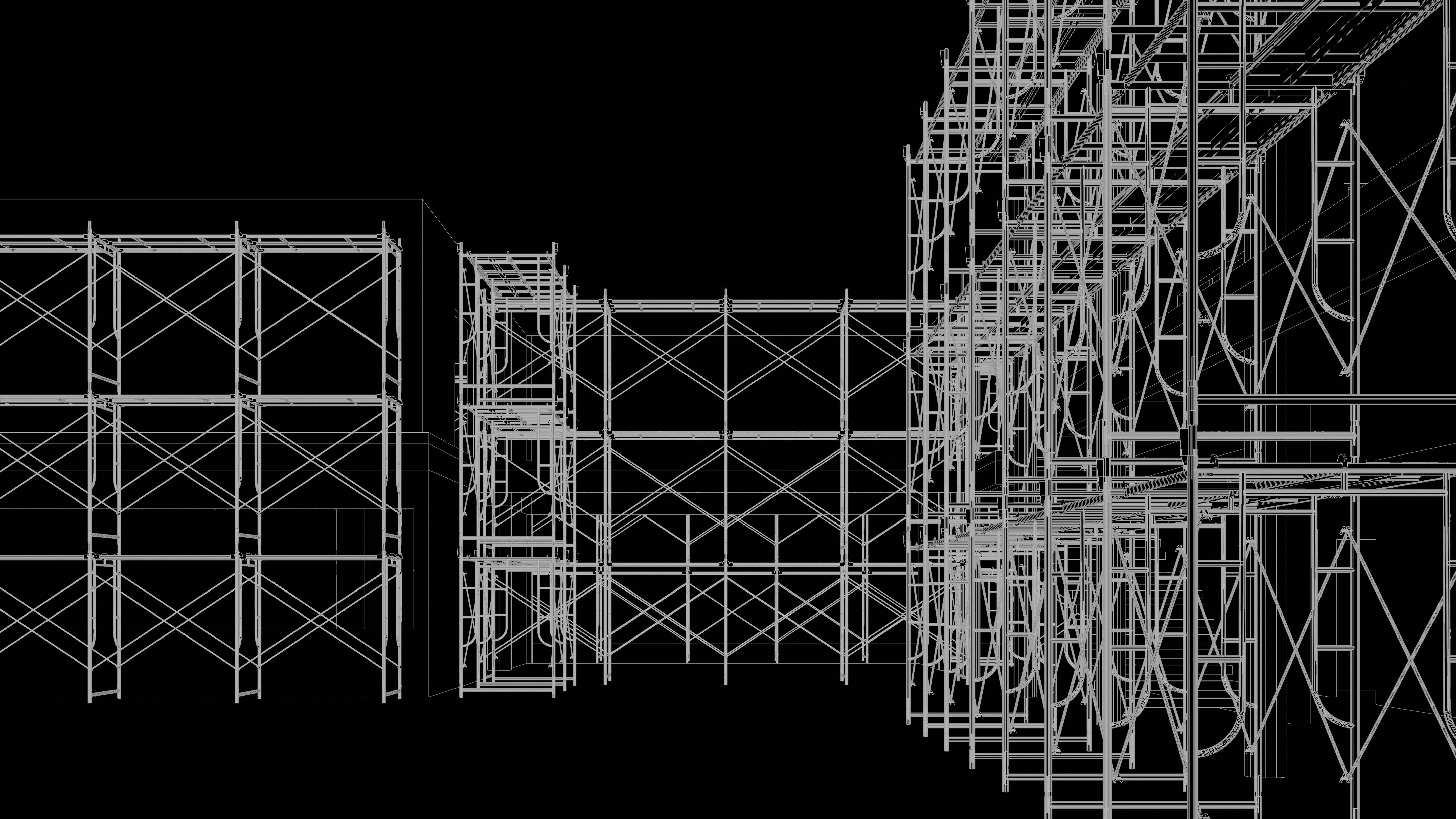 3D illustration of building and construction 3D illustration of building and construction