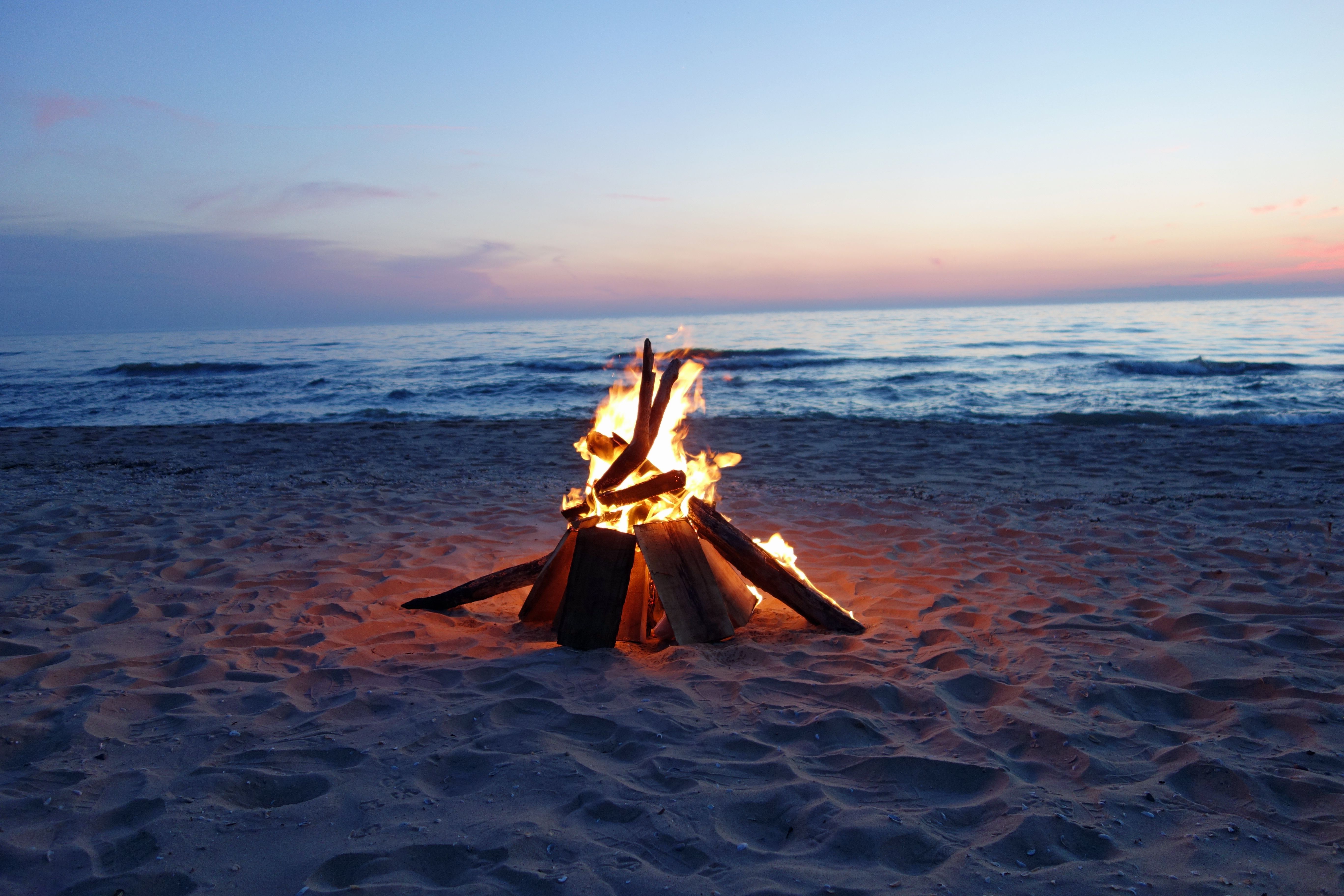 beach bonfire