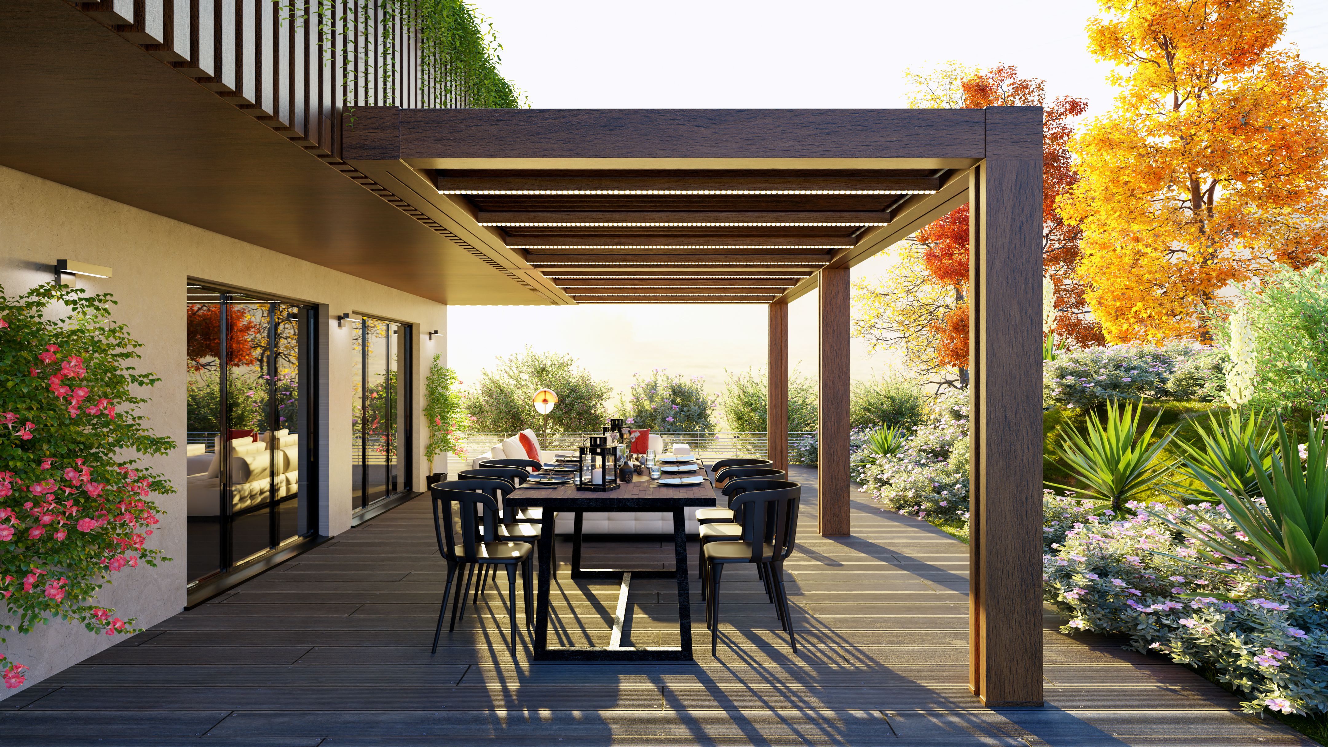 modern outdoor pergola
