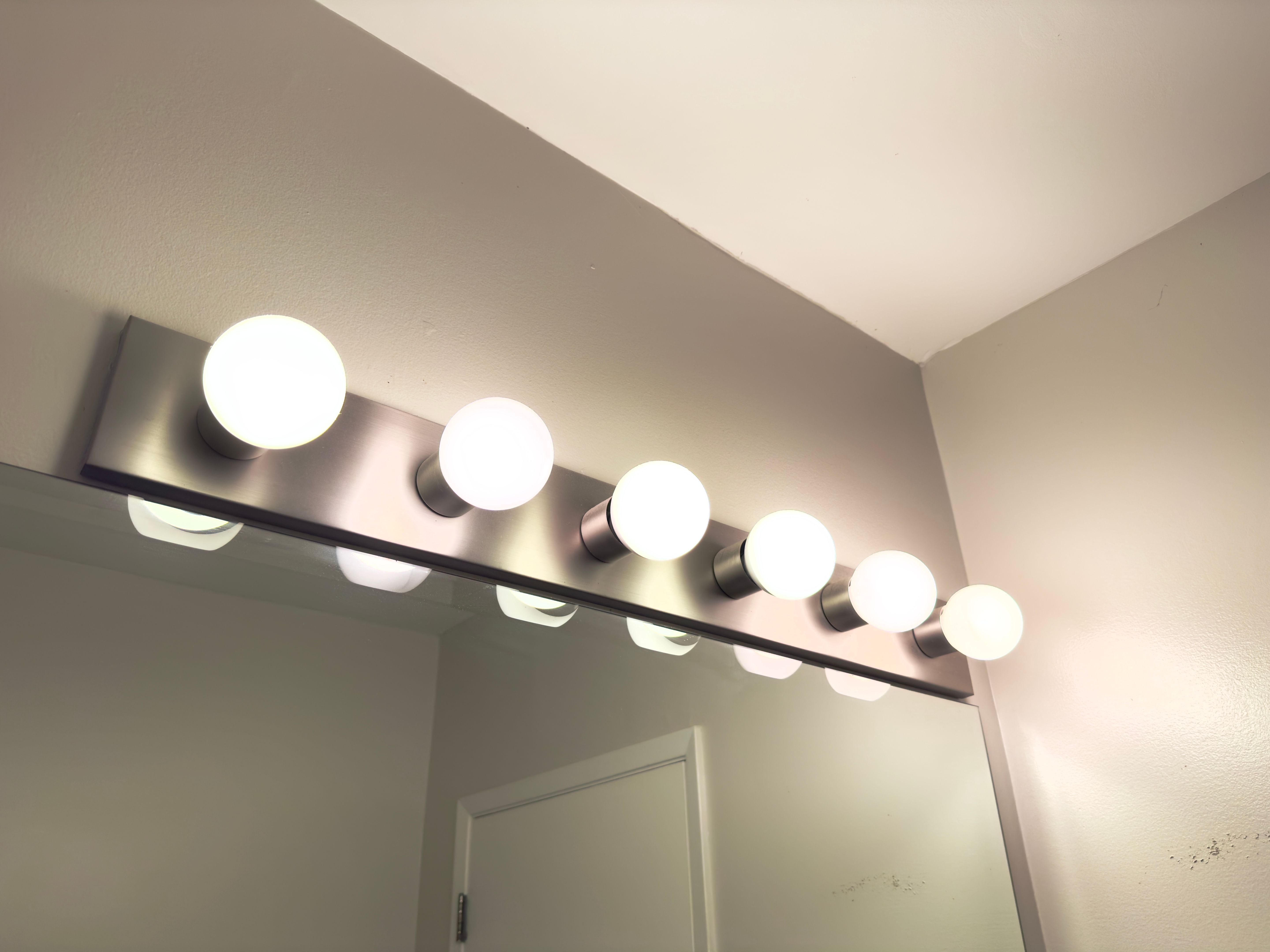 bright bathroom lighting