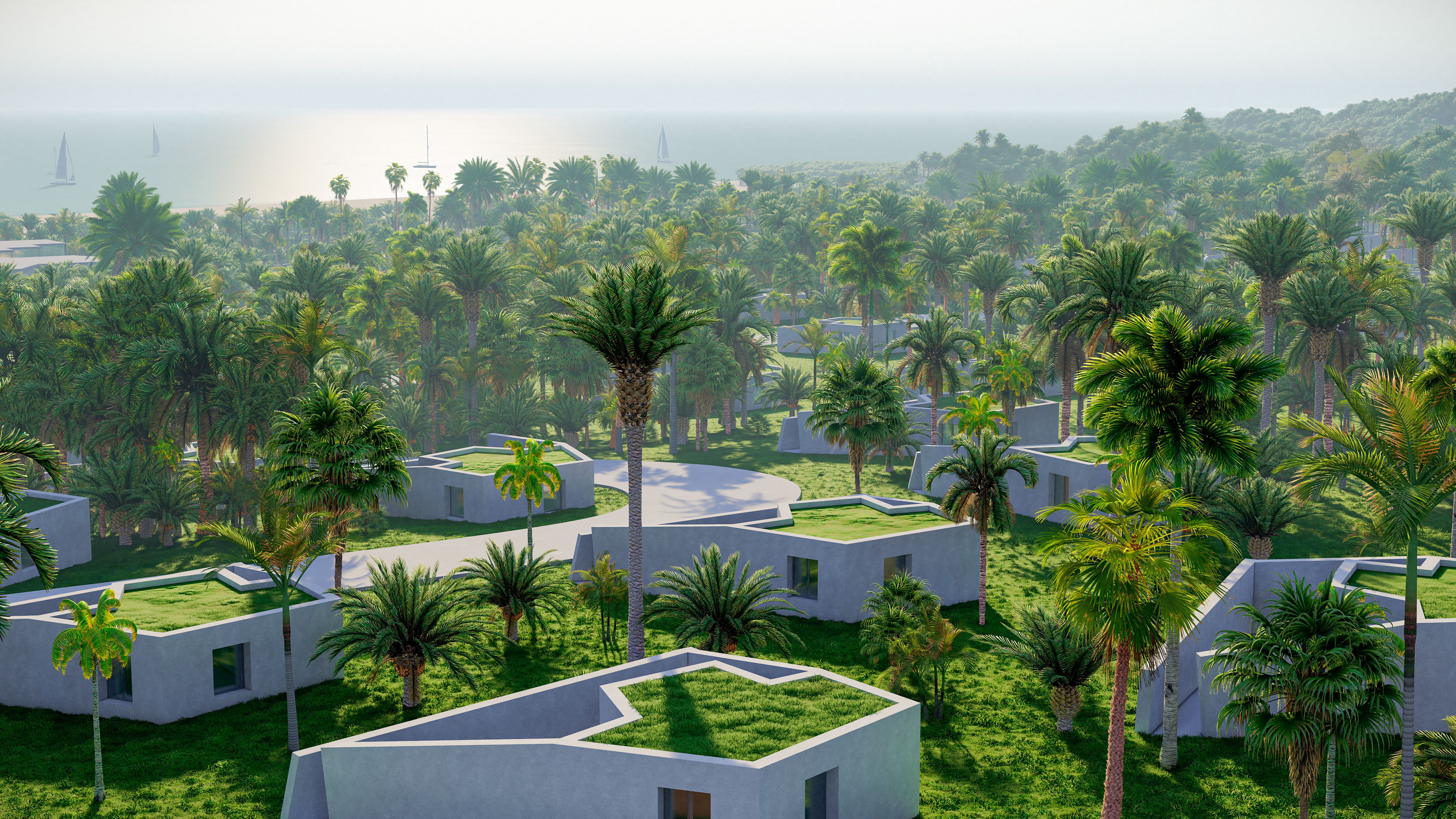 green rooftop garden