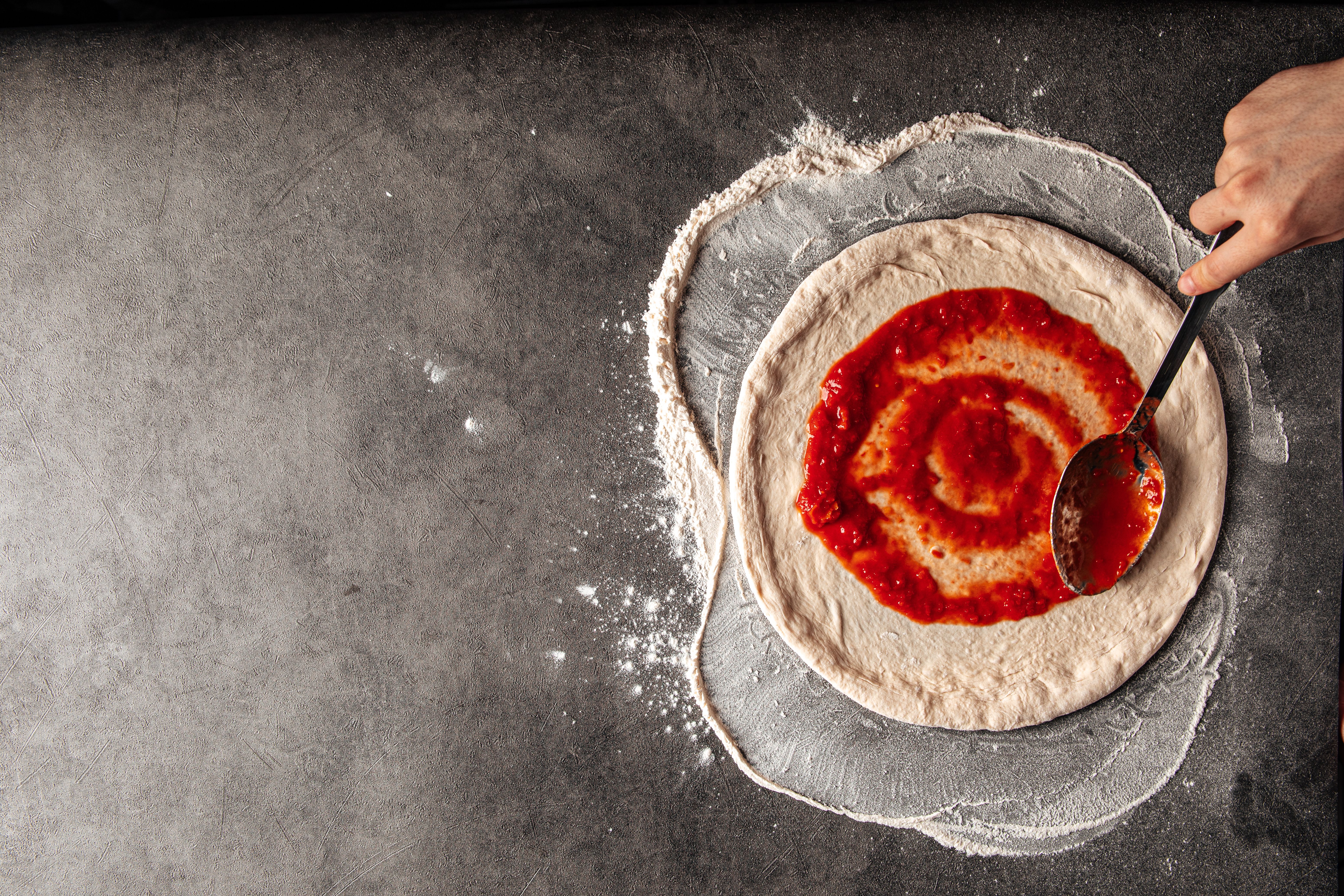 making pizza
