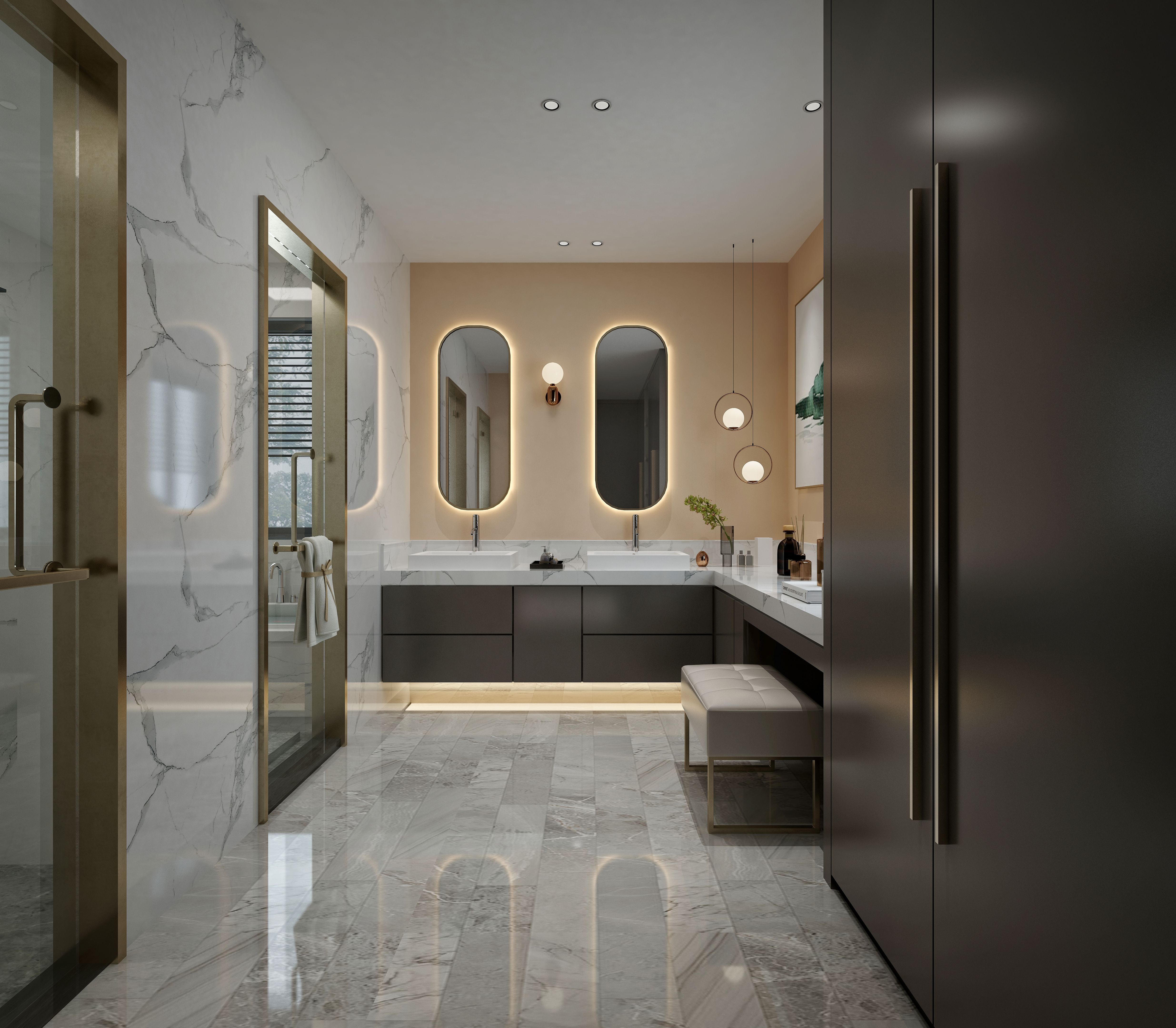 marble floor